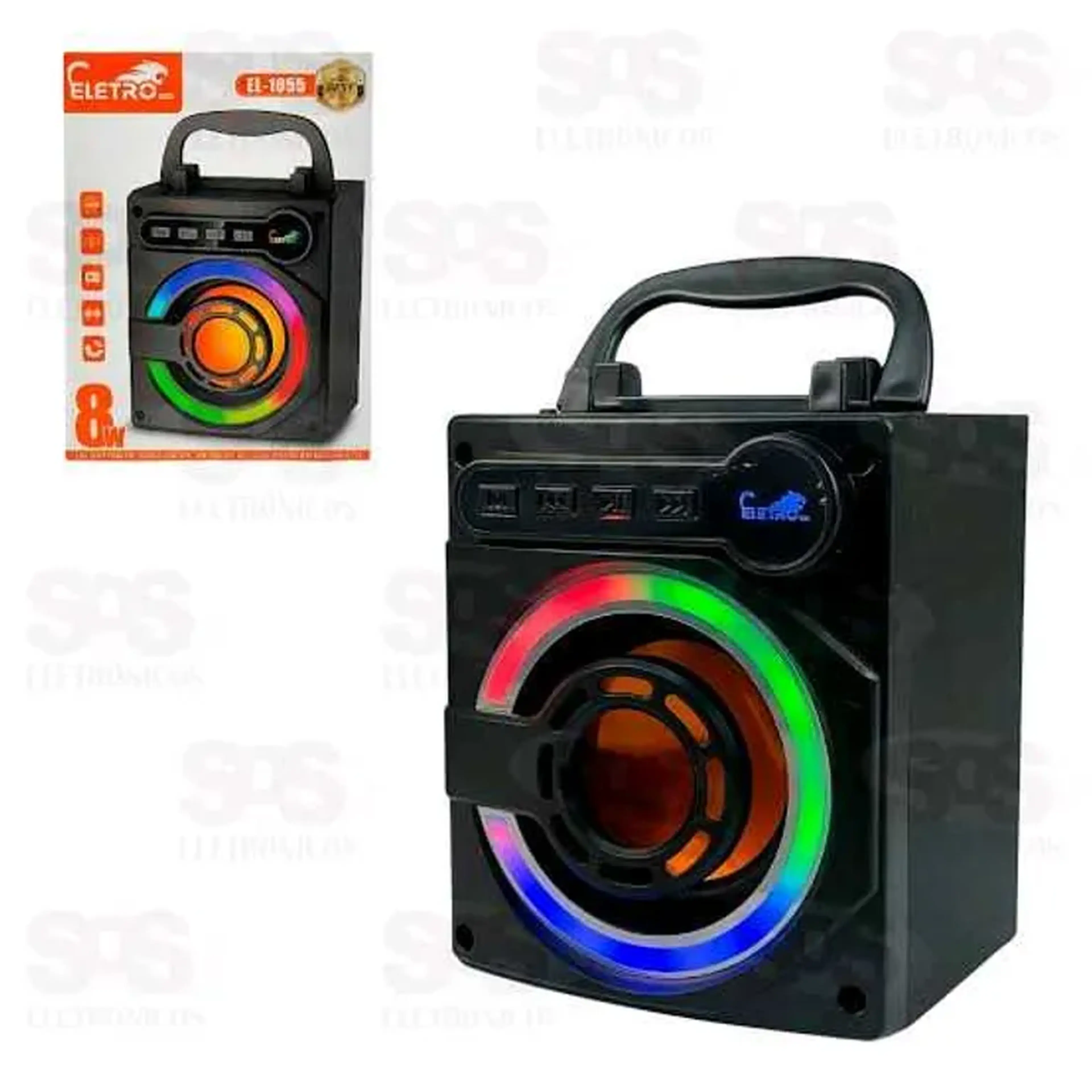 Caixa De Som 8W Com Suporte de Celular Eletromex EL-1055 imagem
