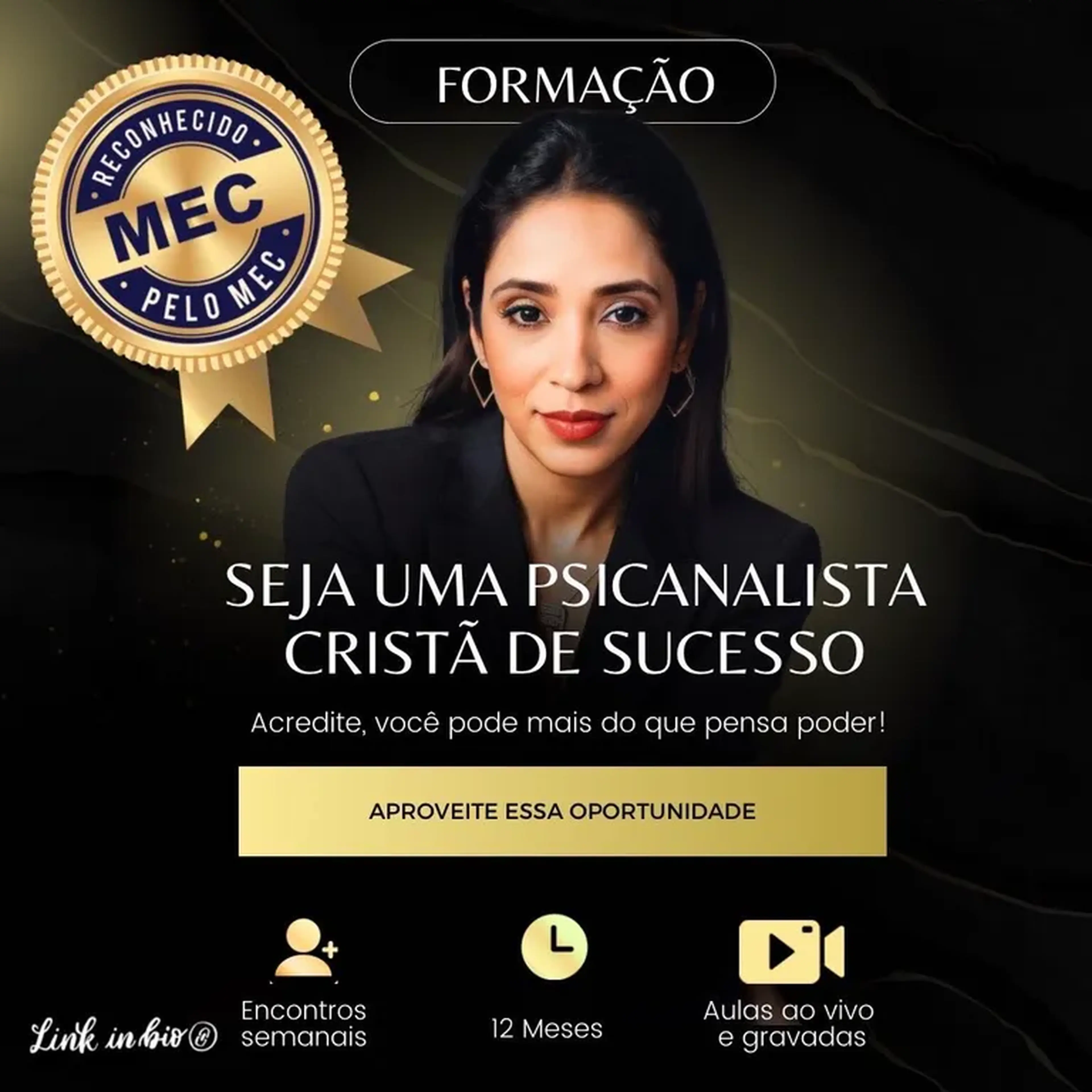 OFERTA EXCLUSIVA : Seja uma Psicanalista Cristã de Sucesso imagem