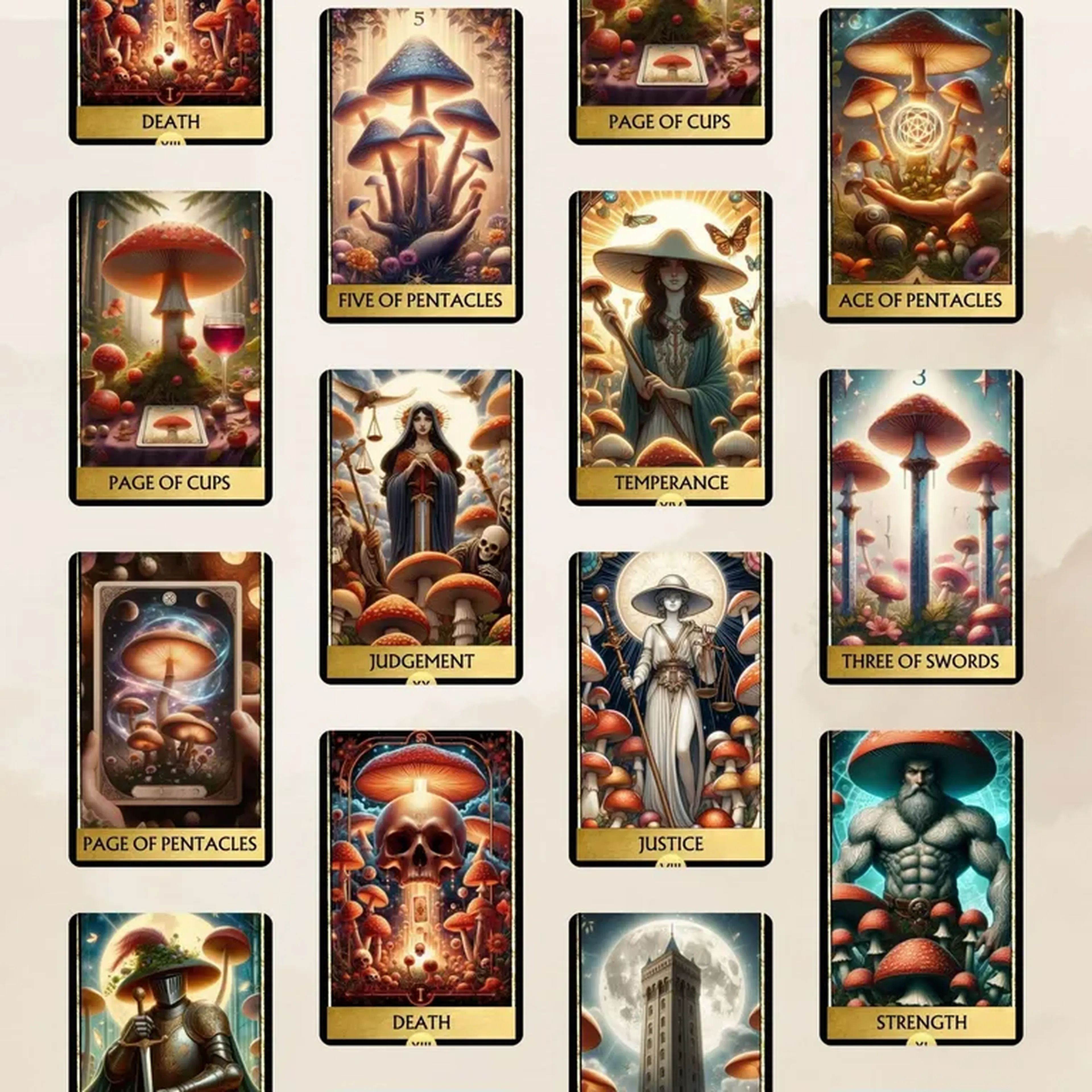 Deck para impressão Tarot imagem