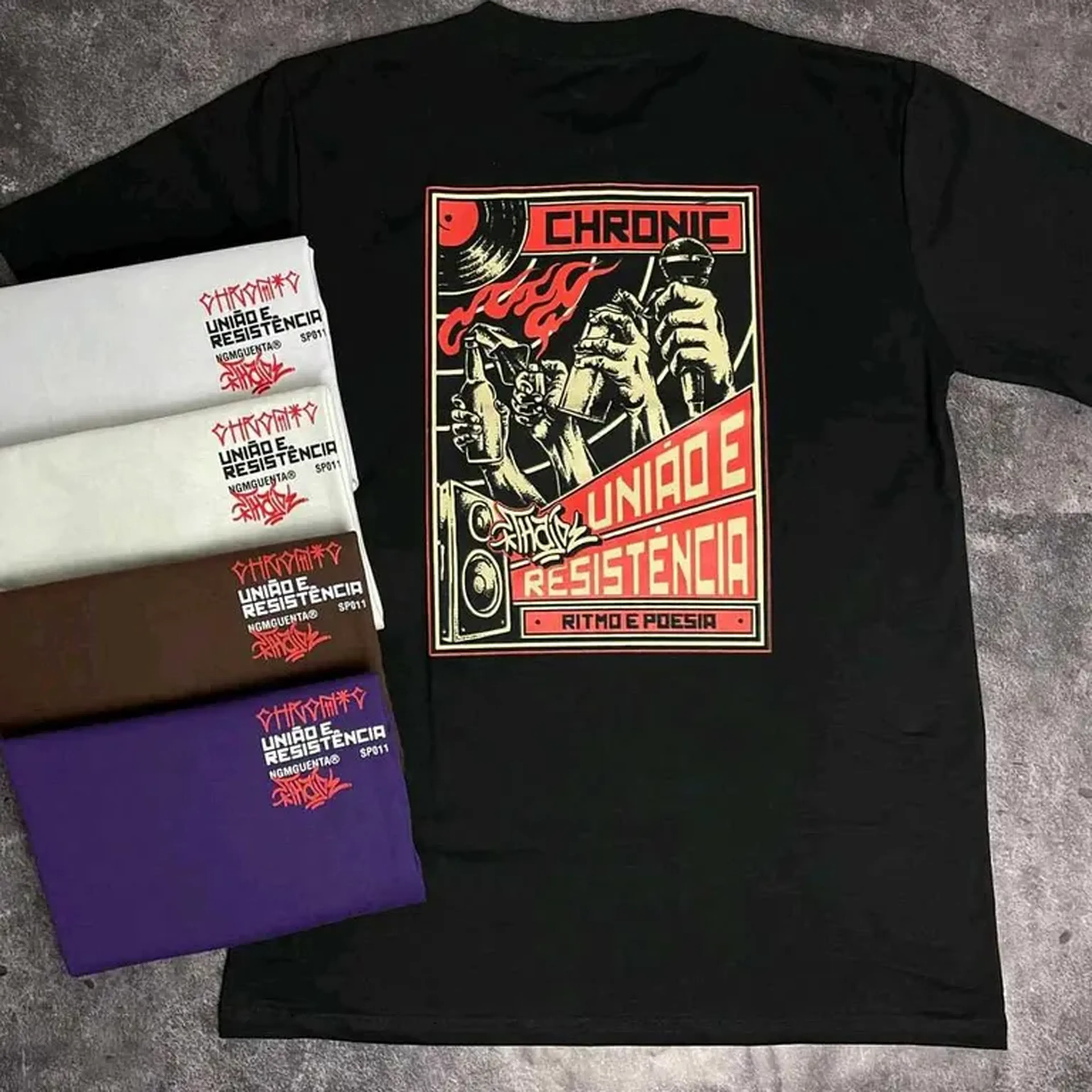 Camiseta Streetwear Chronic - Preto G imagem