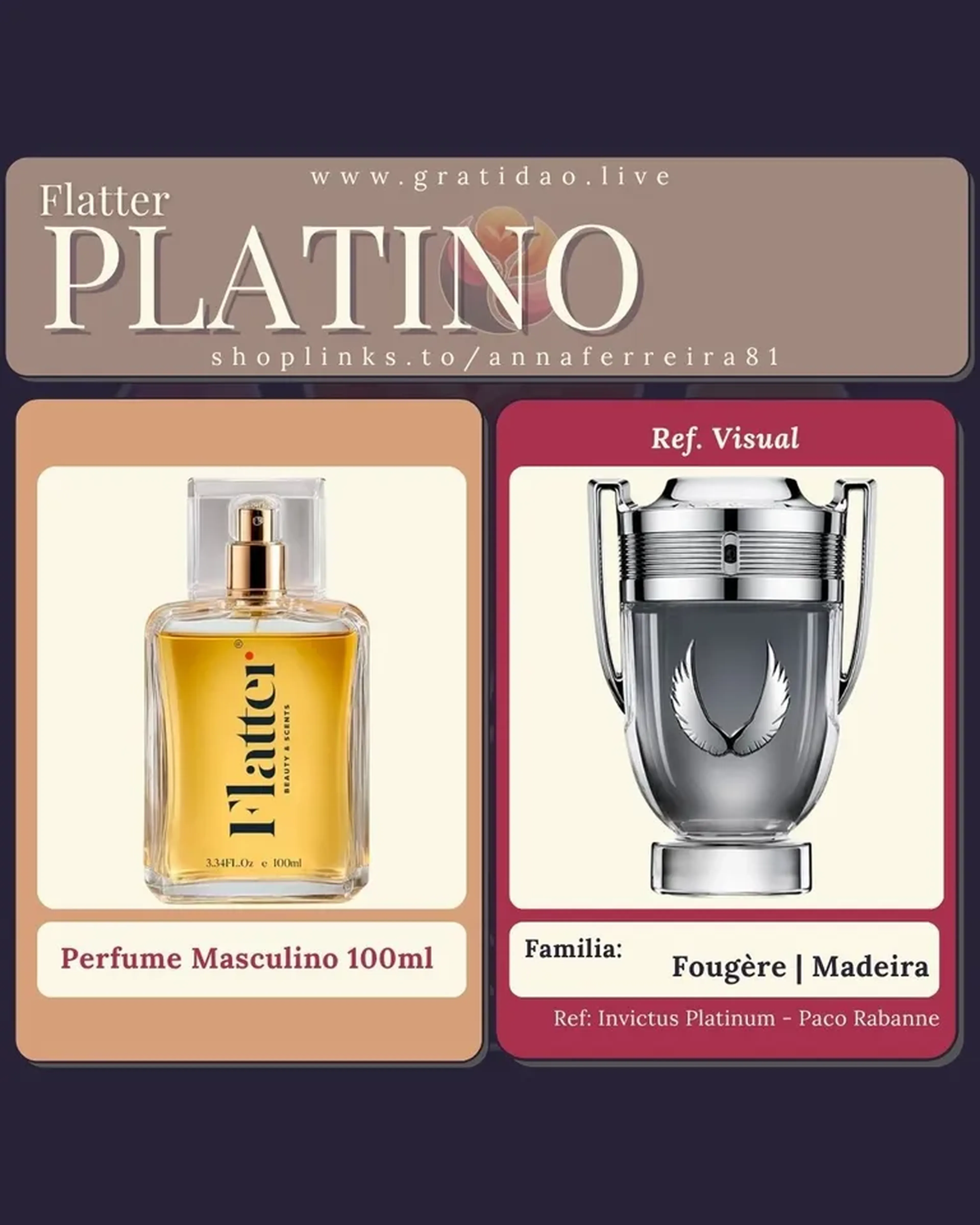 Platino - Perfume Masculino imagem