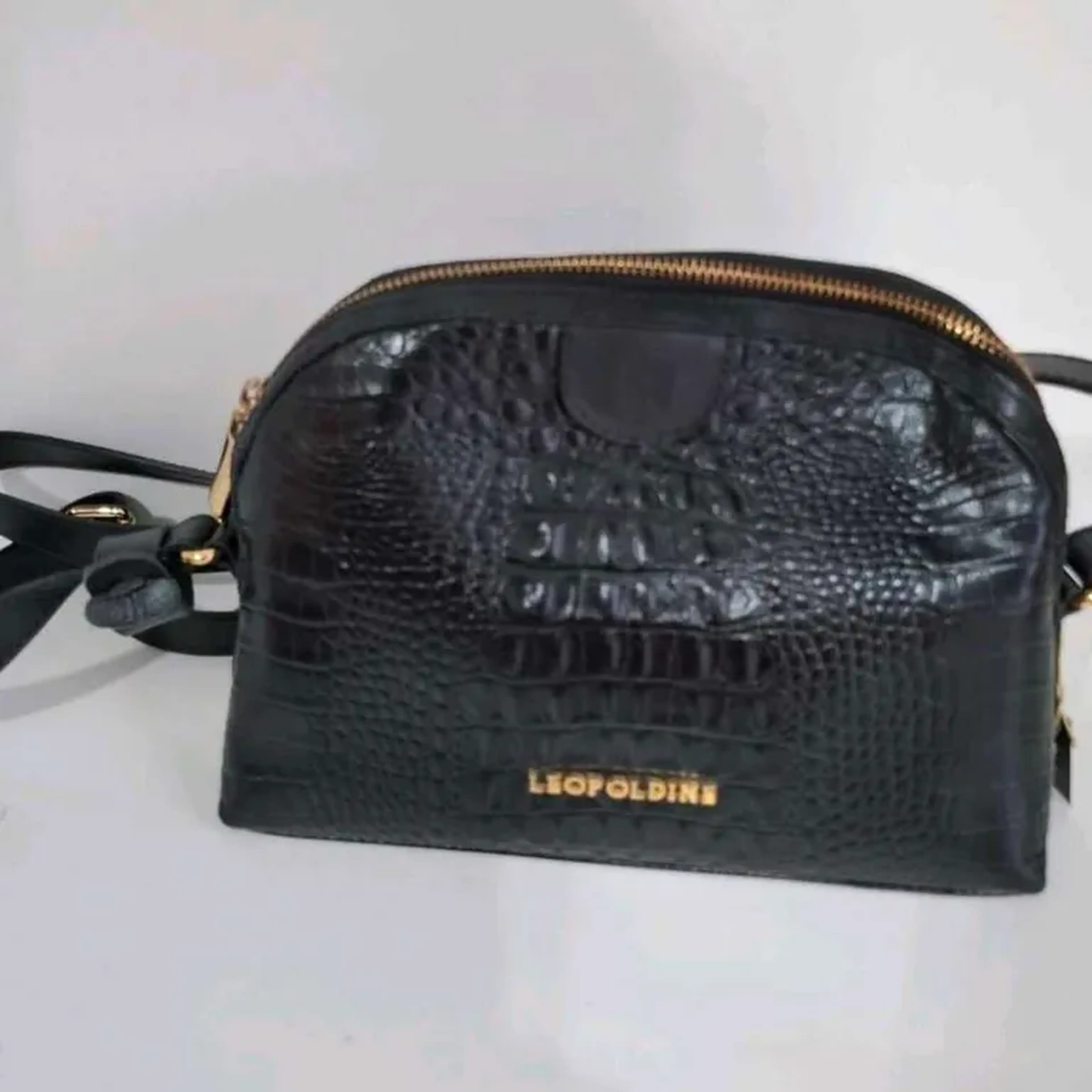 Bolsa Leopoldine em Couro Crocco imagem