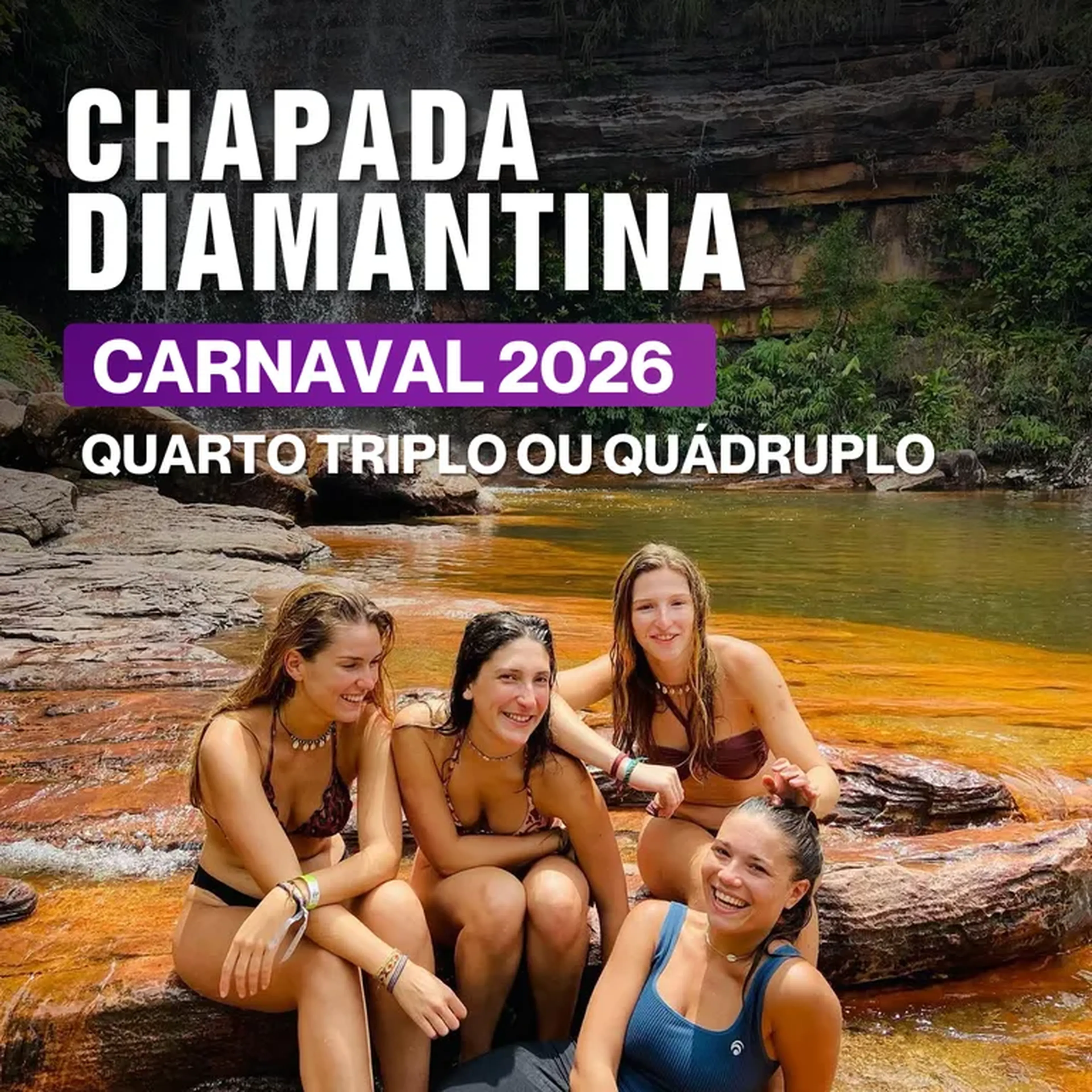 Chapada Diamantina - Carnaval 2026 (Quarto triplo ou quádruplo) imagem