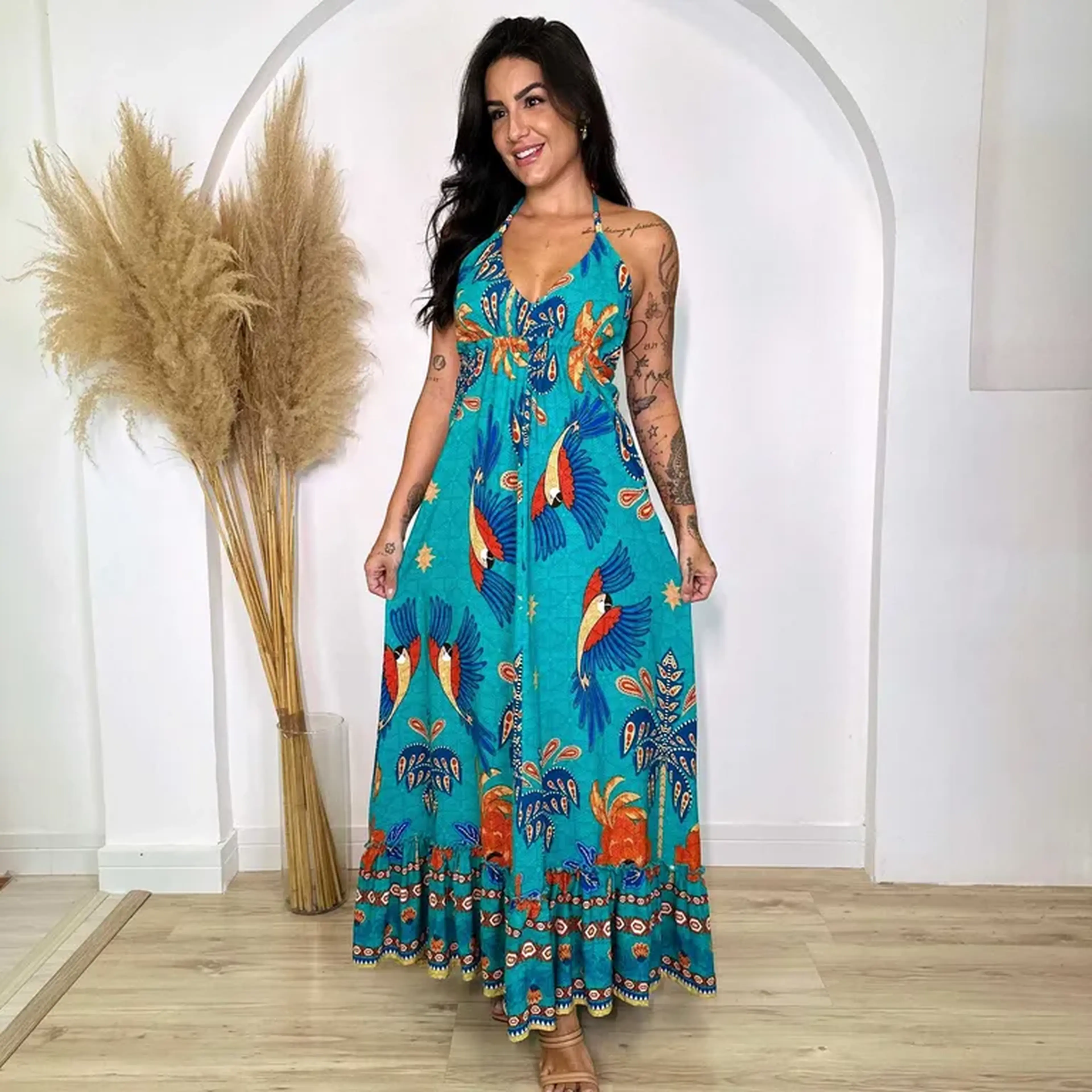 vestido longo verão imagem