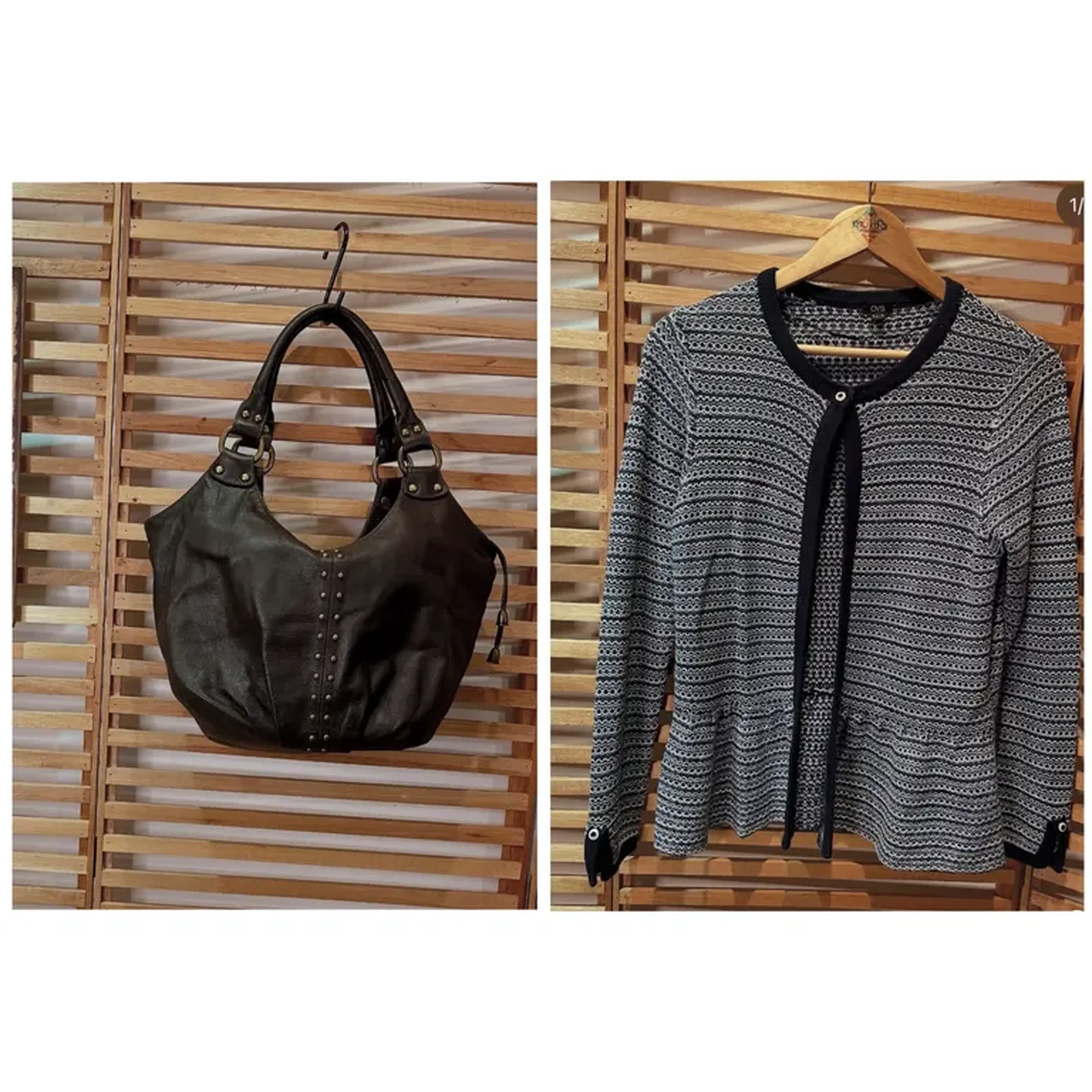 Combo bolsa couro + casaco + frete imagem