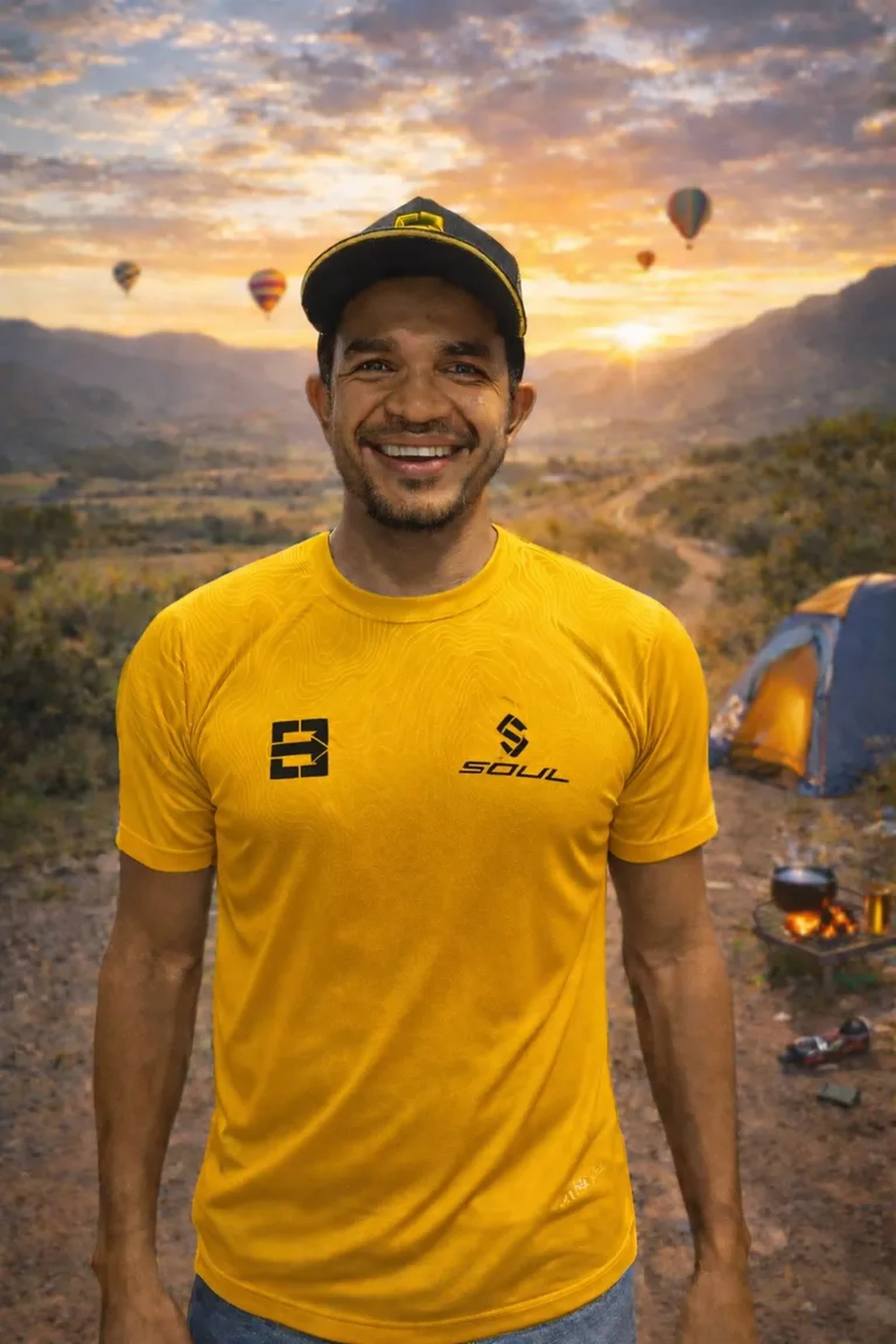 camisa casual Tour do Leo amarela imagem