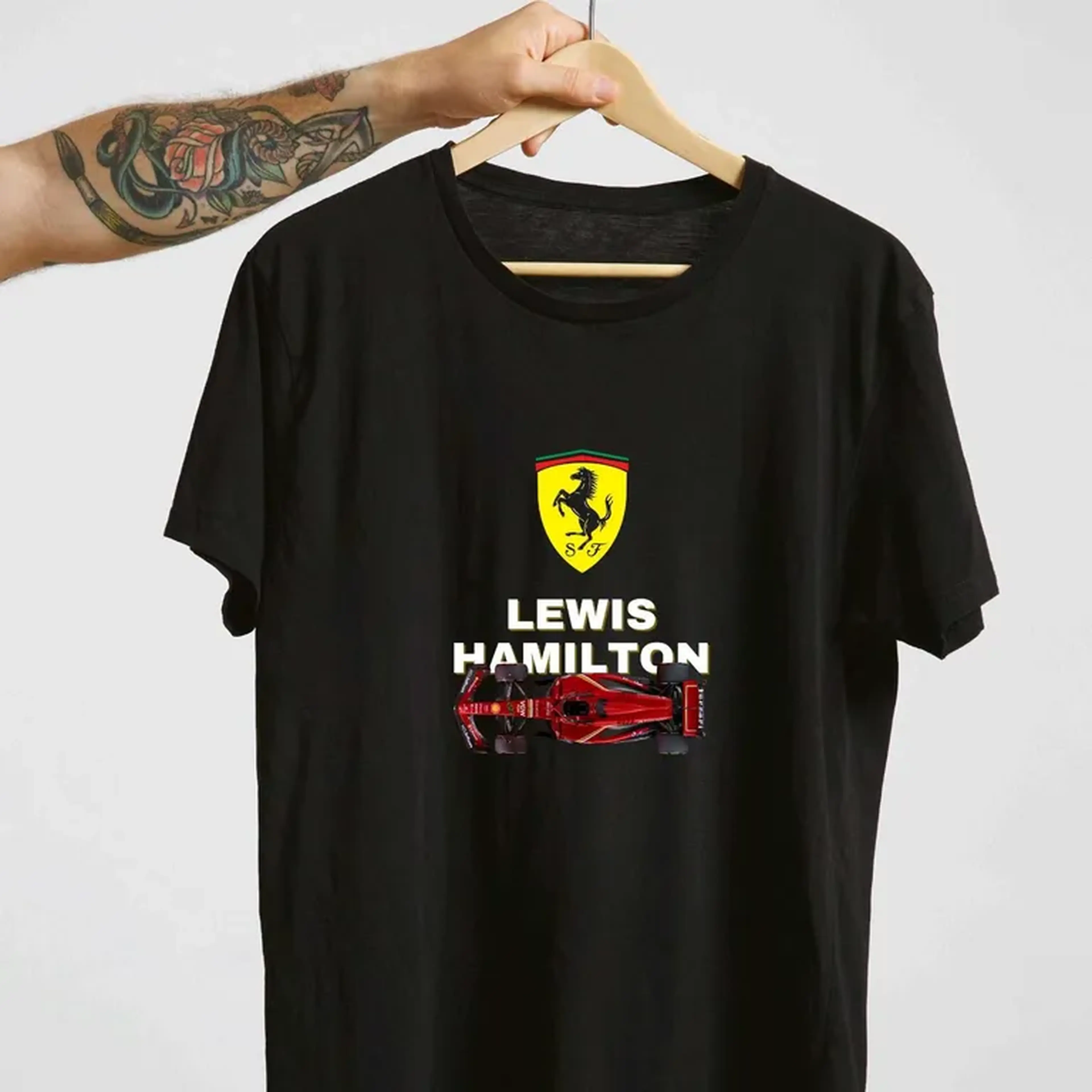 Camiseta Lewis Hamilton Ferrari Basic imagem