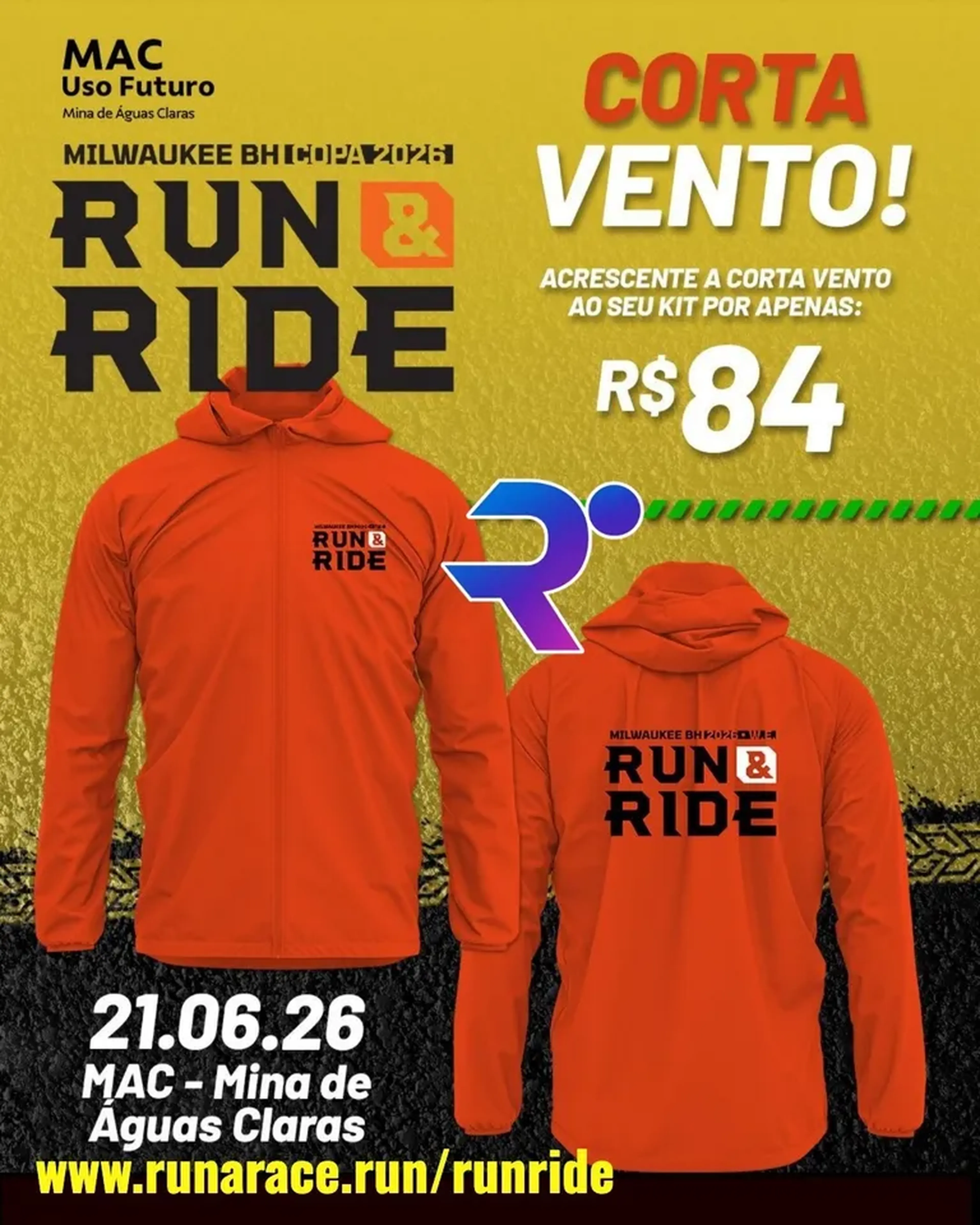 RUNRIDE com CORTA-VENTO imagem