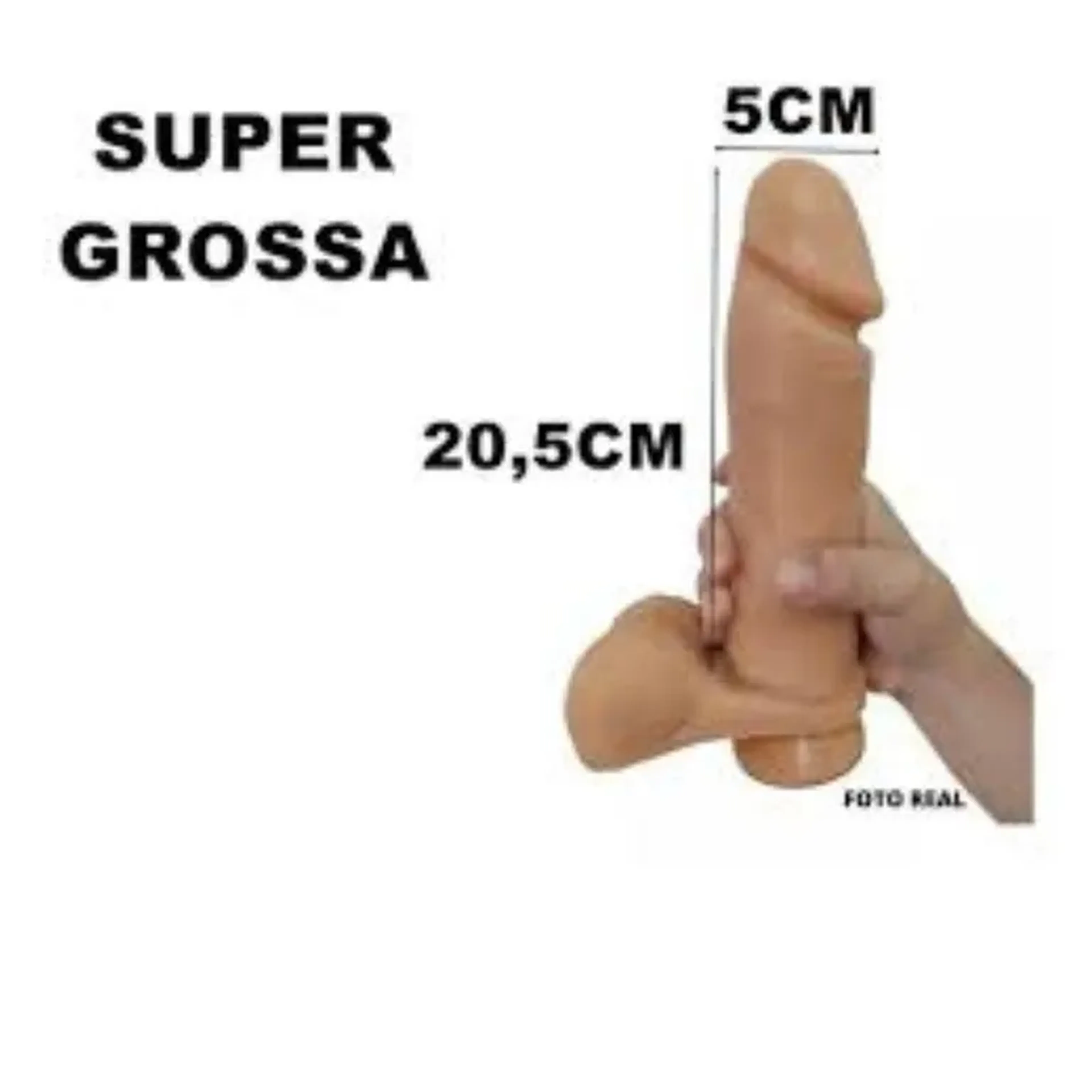 Prótese Penis Grande Grosso Realista Com Testiculos e Ventosa 20 imagem