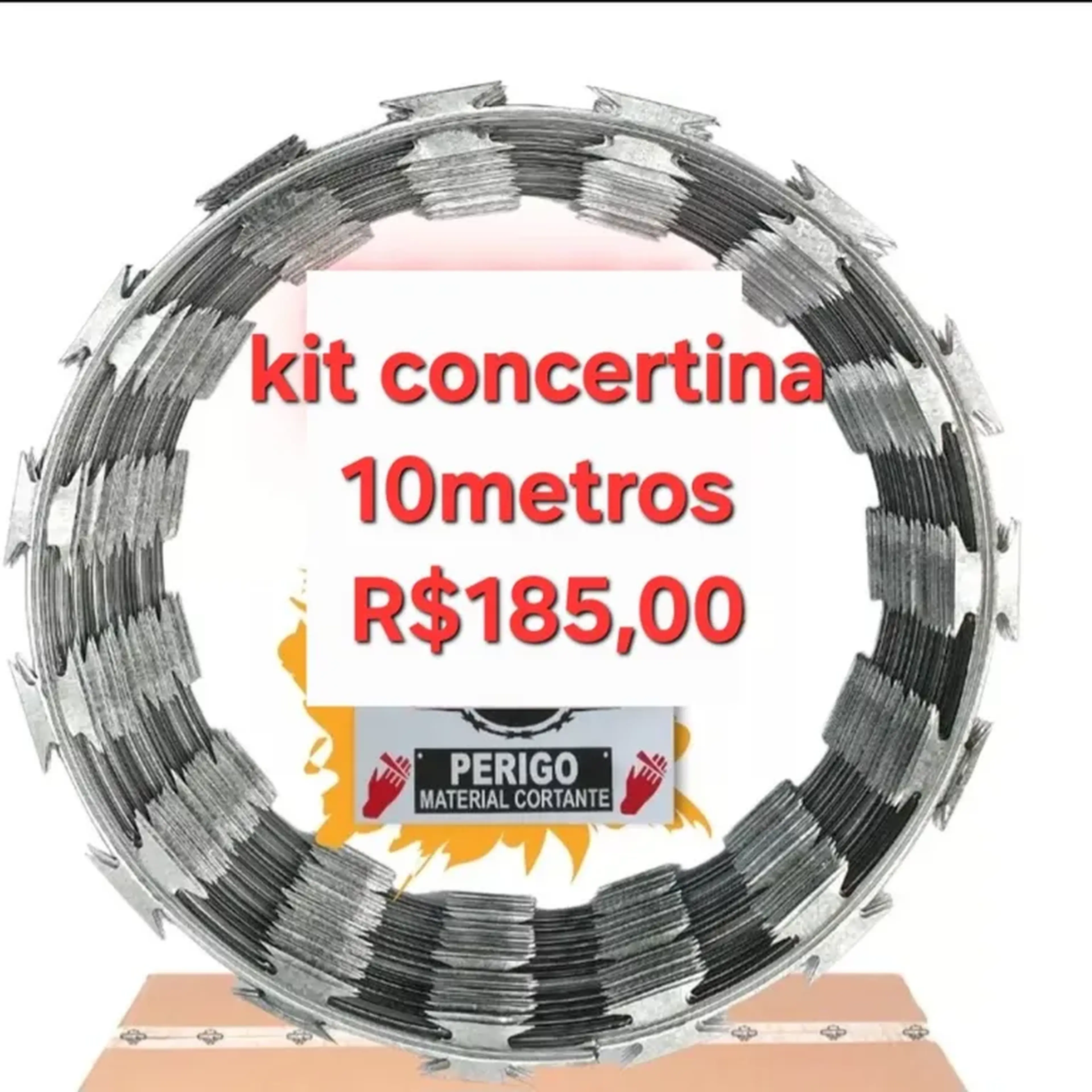 Kit cerca concertina 10m 45cm imagem