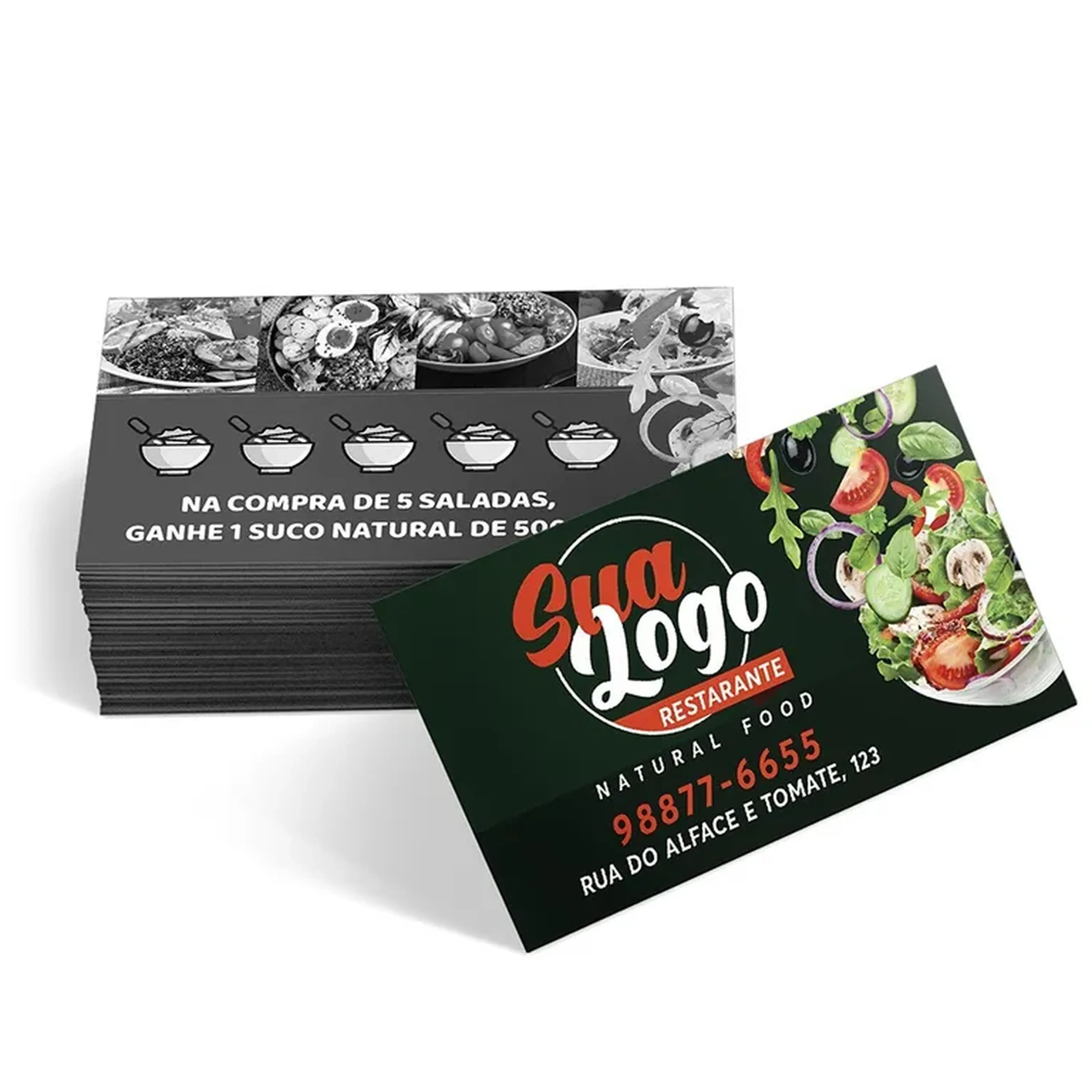 100 CARTÕES FIDELIDADE COUCHÊ 250G imagem