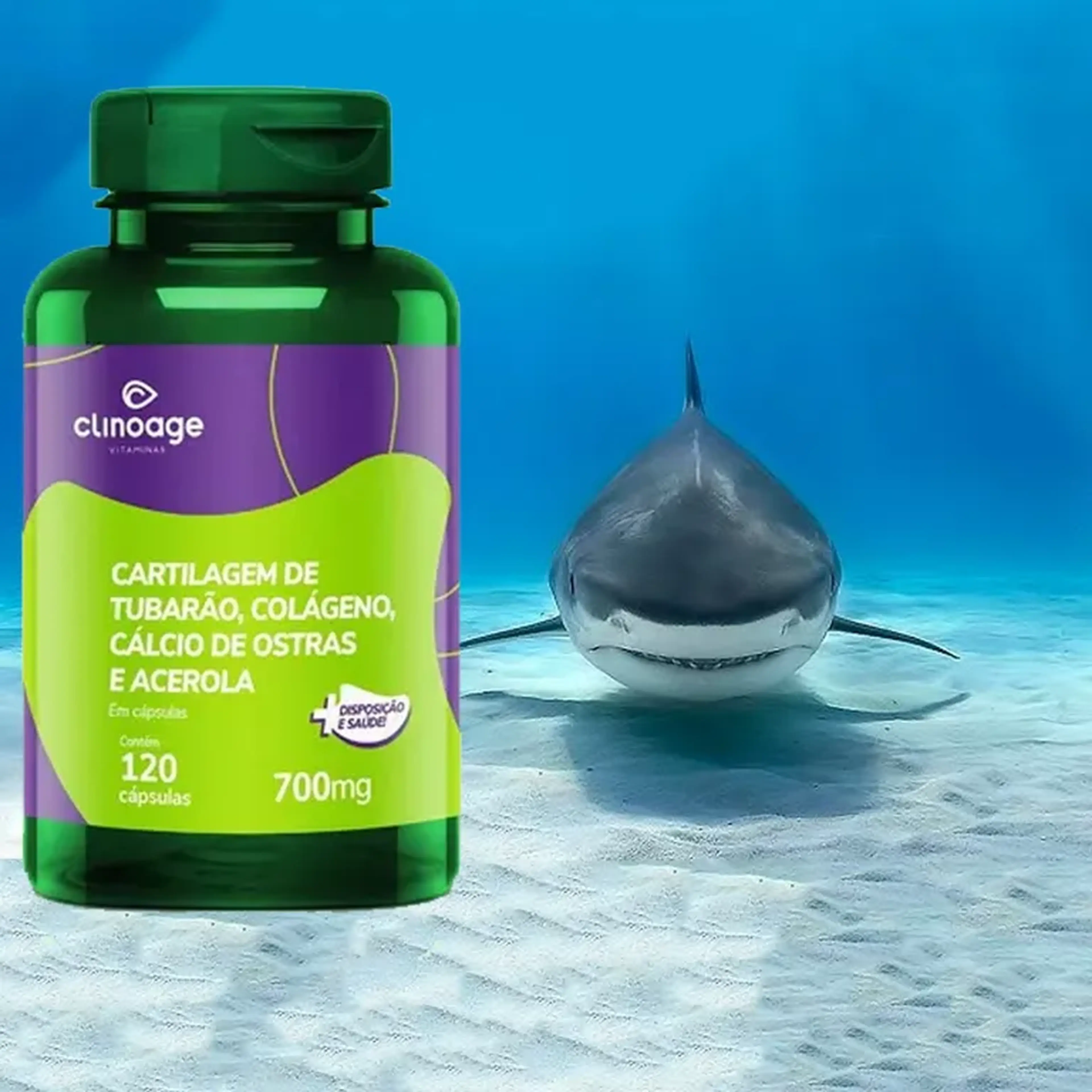 Cartilagem De Tubarão Composta 700 Mg 120 Capsulas imagem