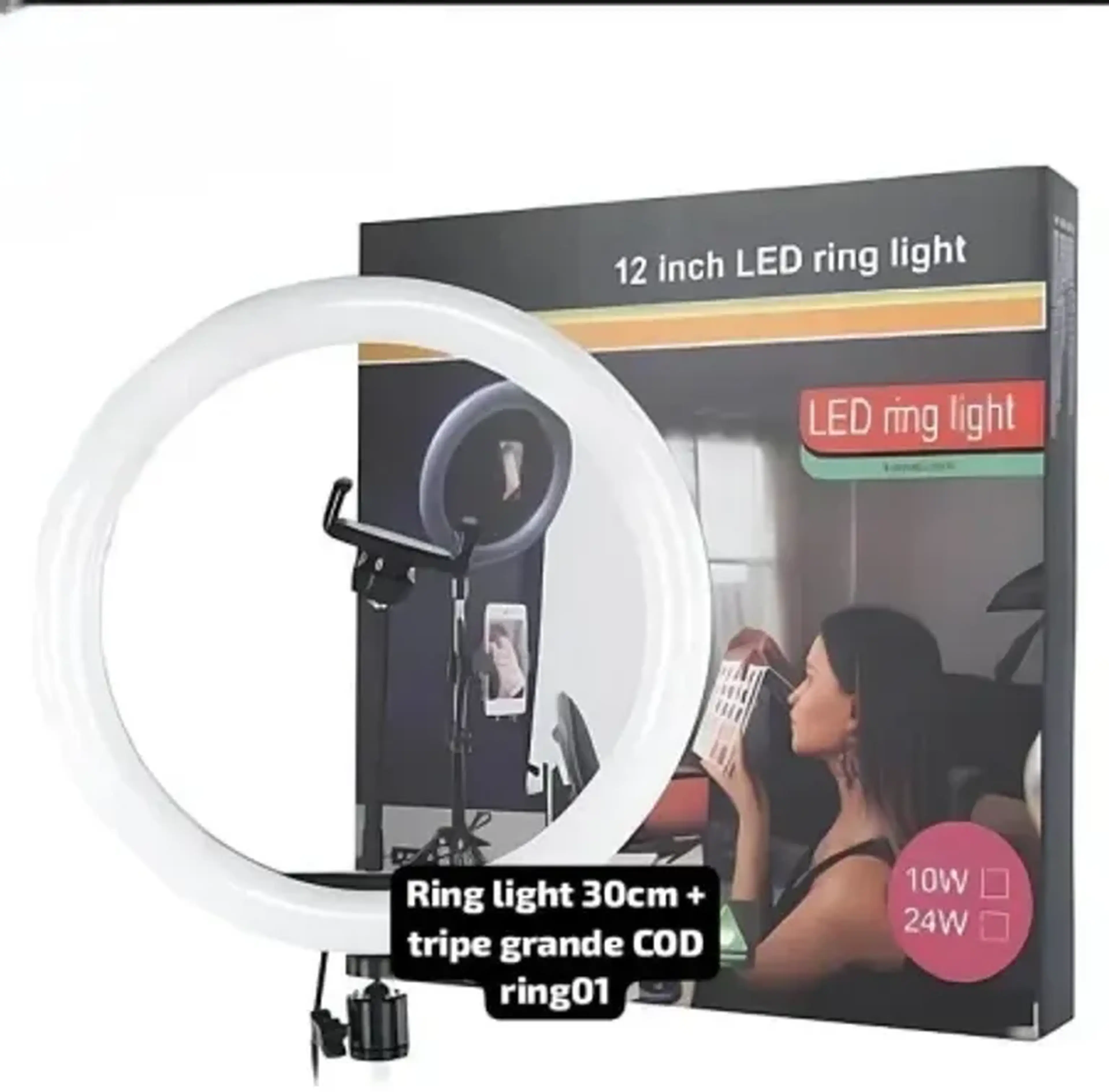 Ring light 30cm+ tripe imagem