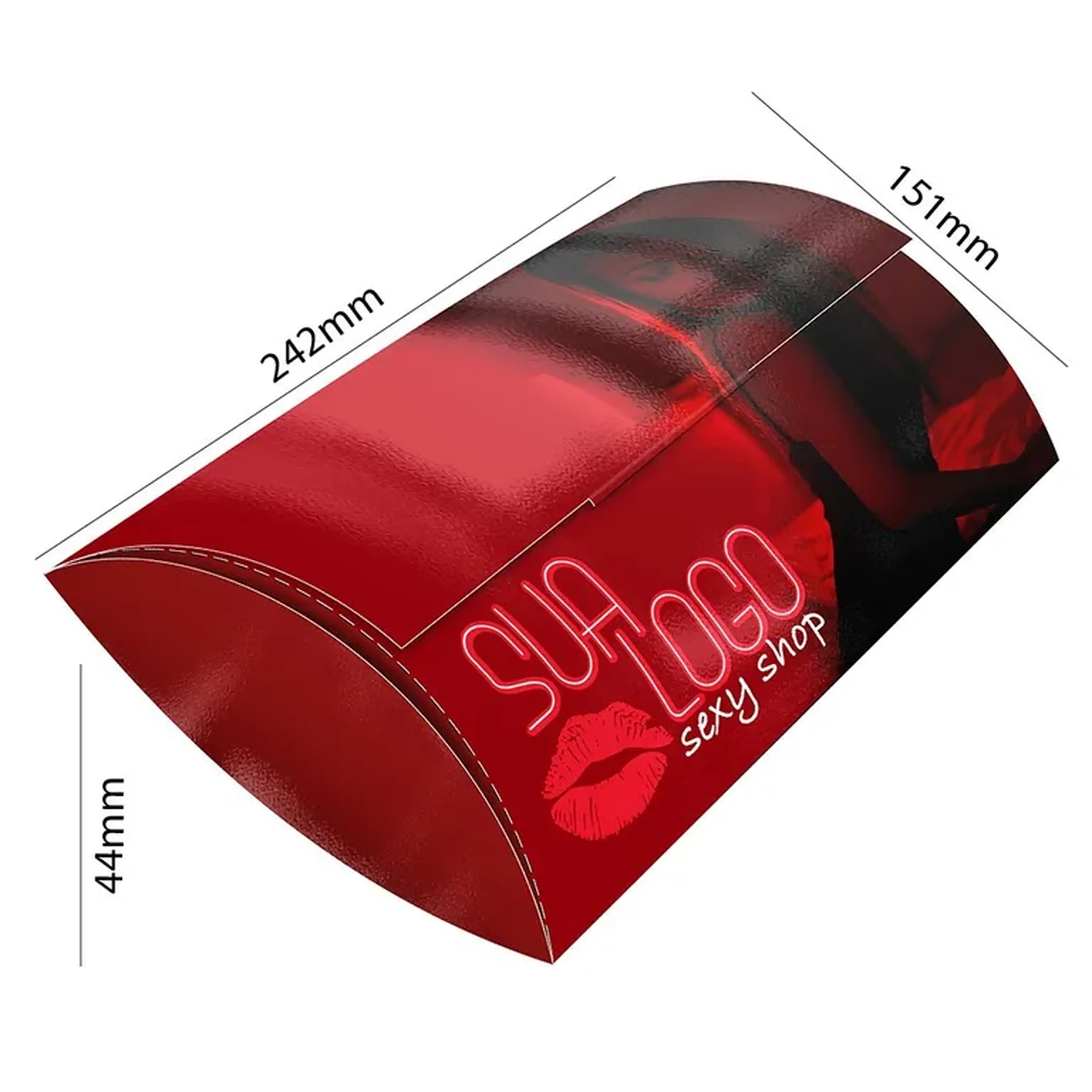 500 CAIXAS PARA ROUPAS COUCHÊ 300G VERNIZ FRENTE imagem