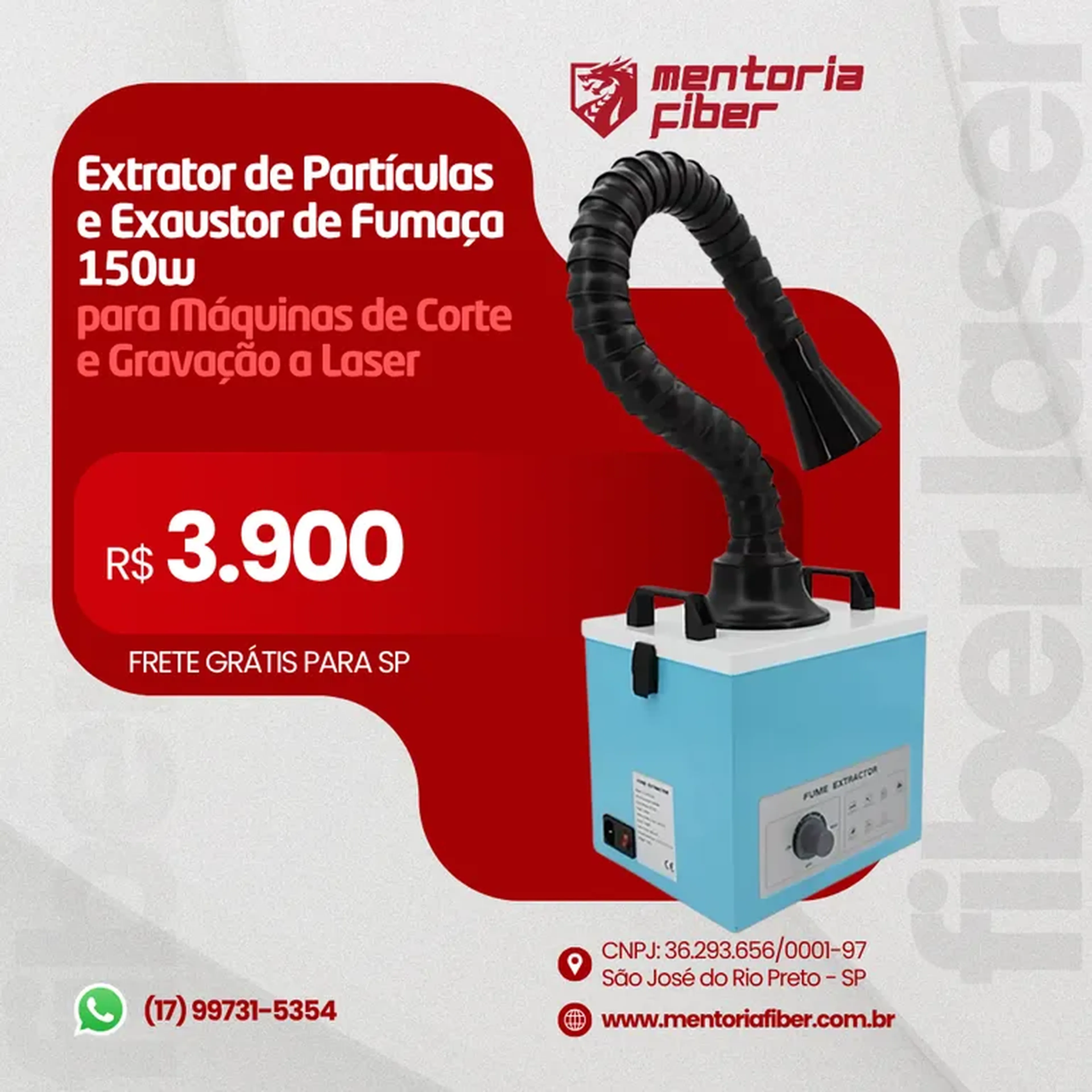 EXTRATOR DE PARTICULAS E EXAUSTOR DE FUMAÇA 150W imagem