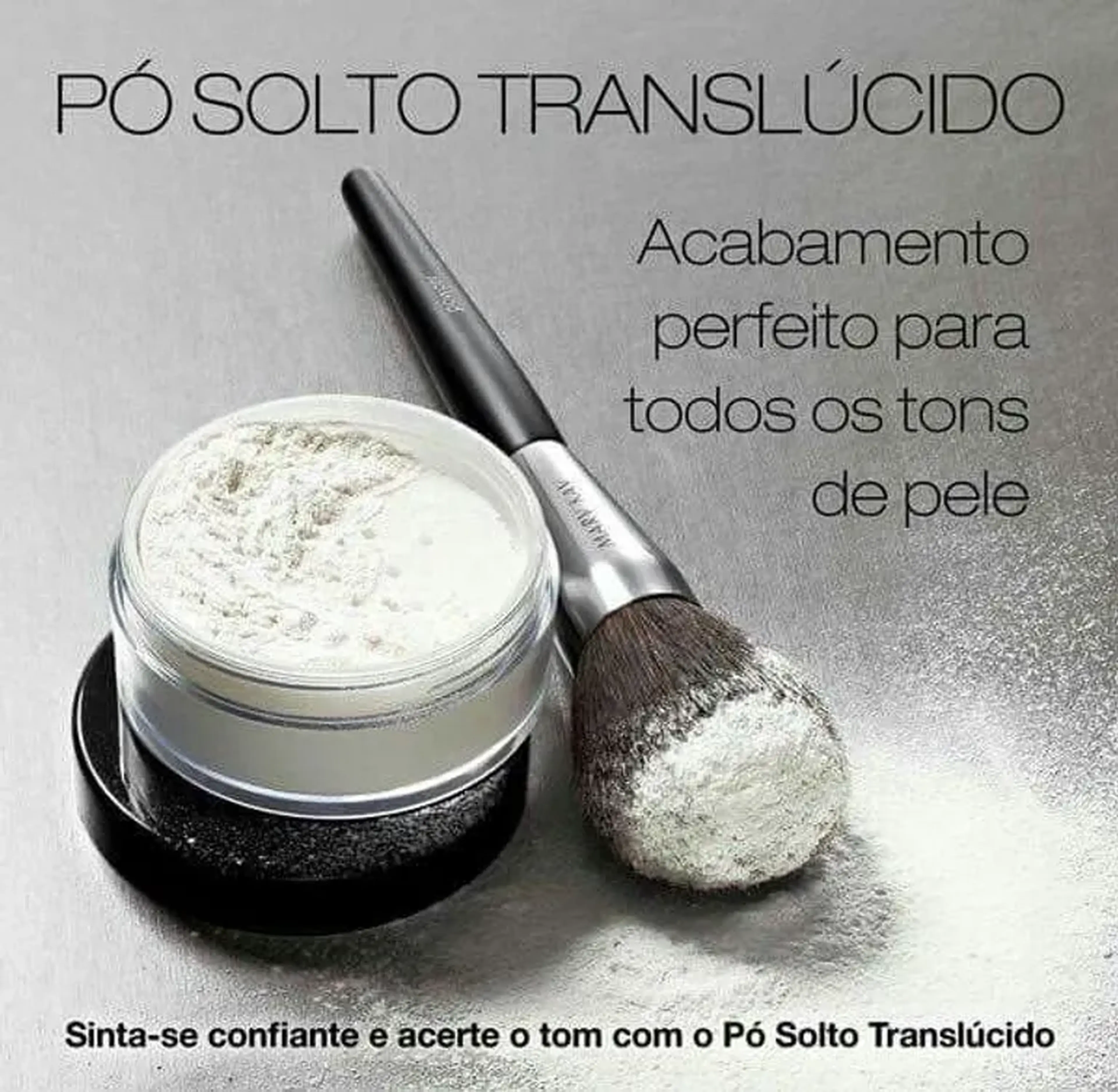 Pó solto translúcido imagem