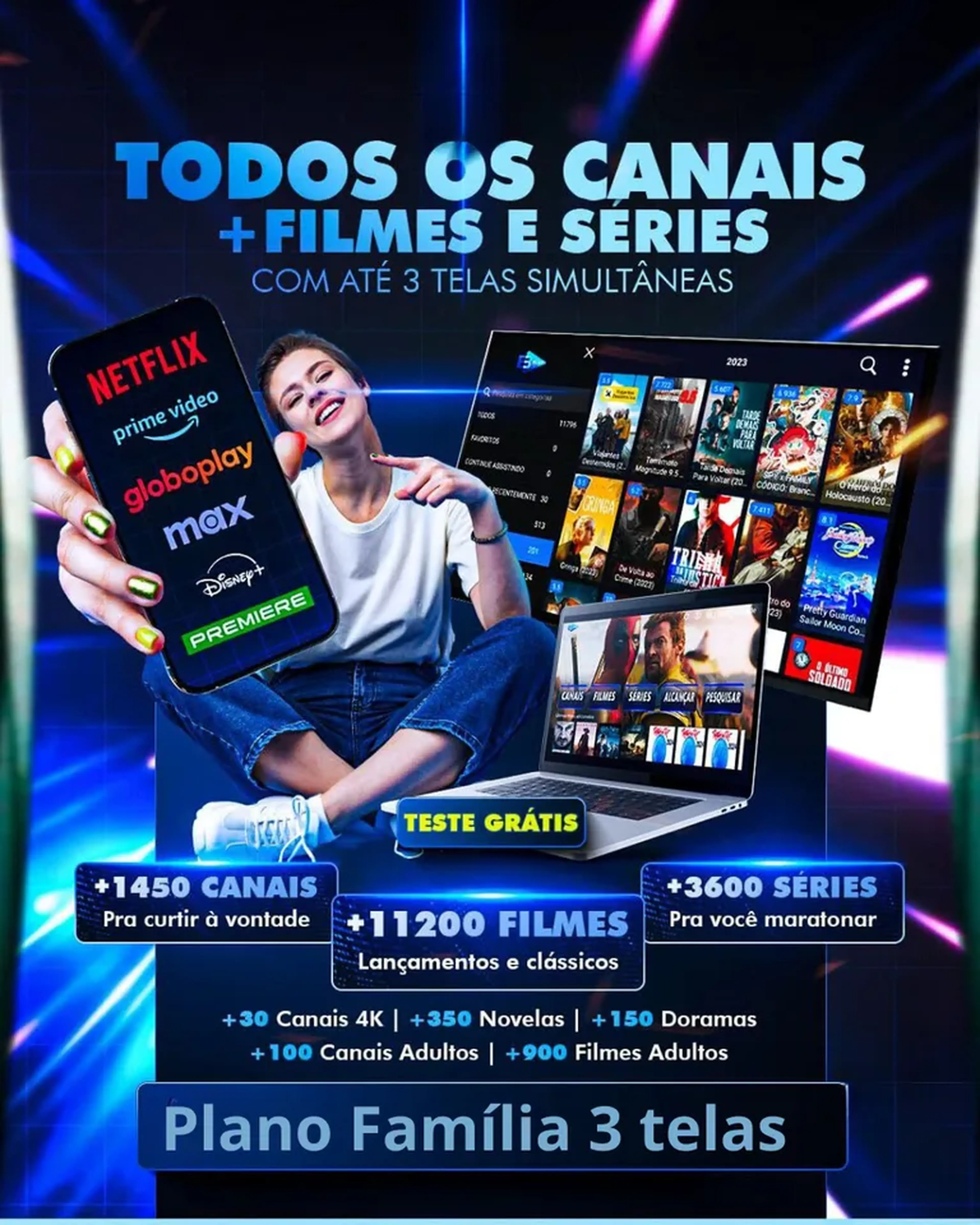 Pacote Família 3 telas Simultâneas imagem