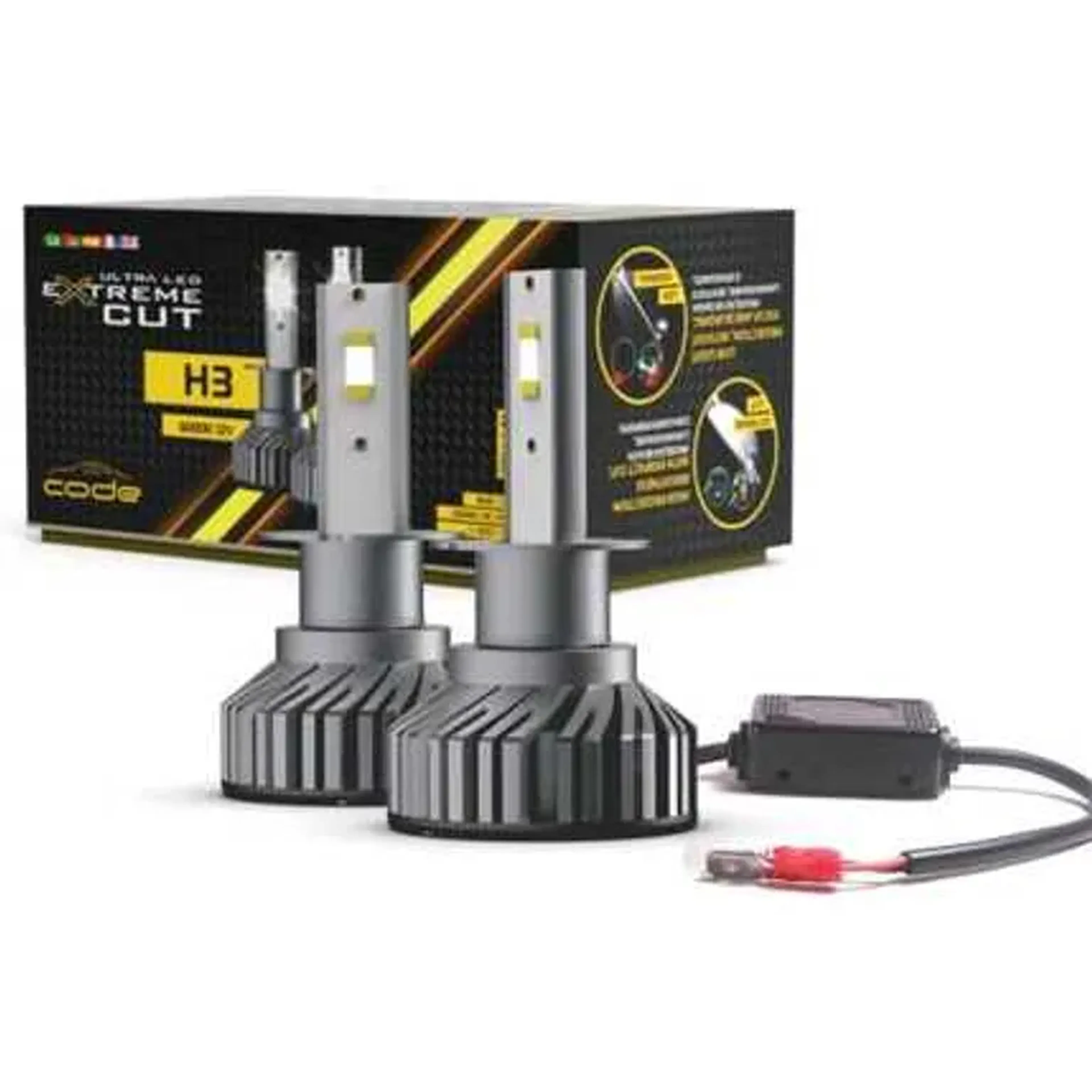 kit farol ultra Led extreme cut H3-6000k 12V imagem
