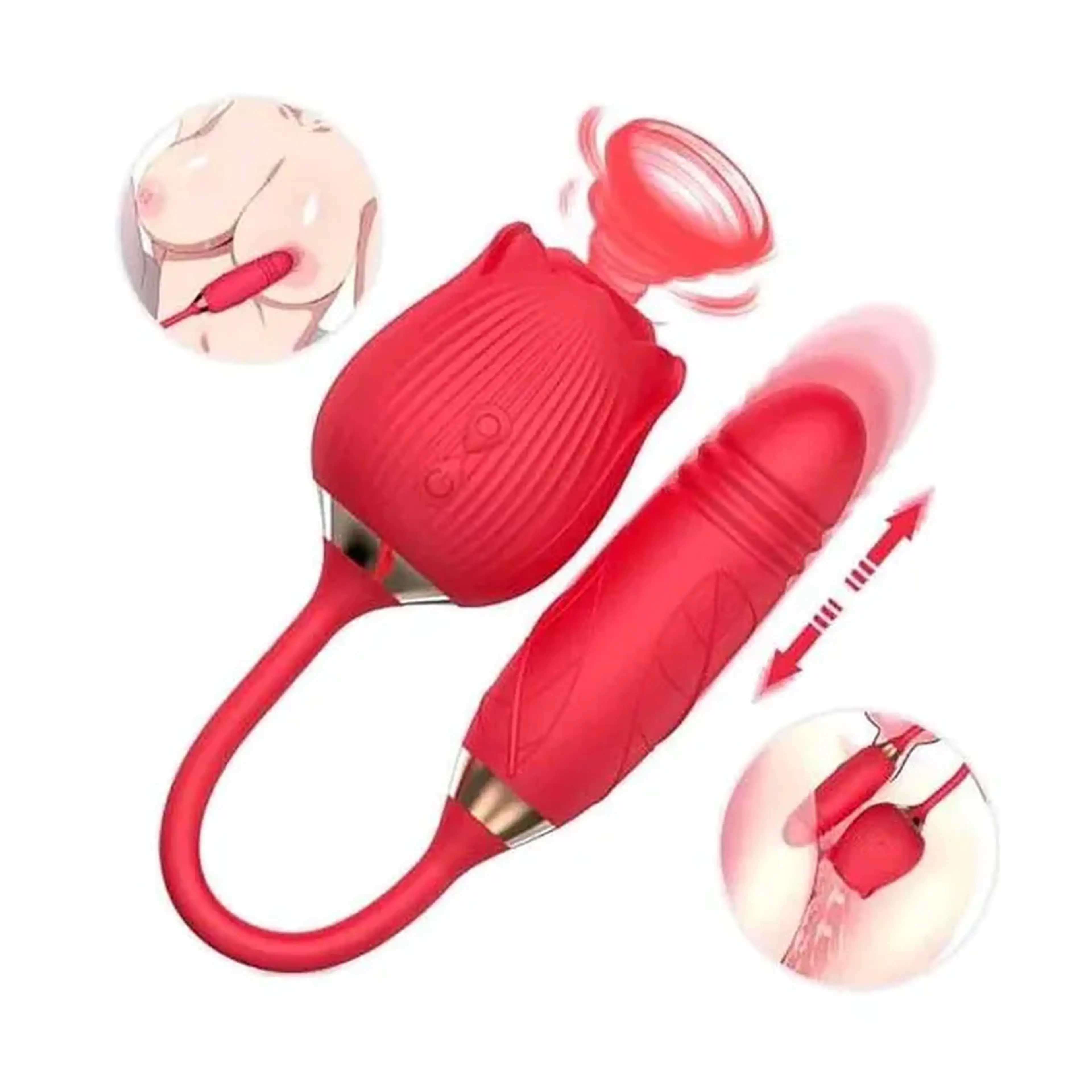 Vibrador Rosa Rosa dos Sentidos imagem