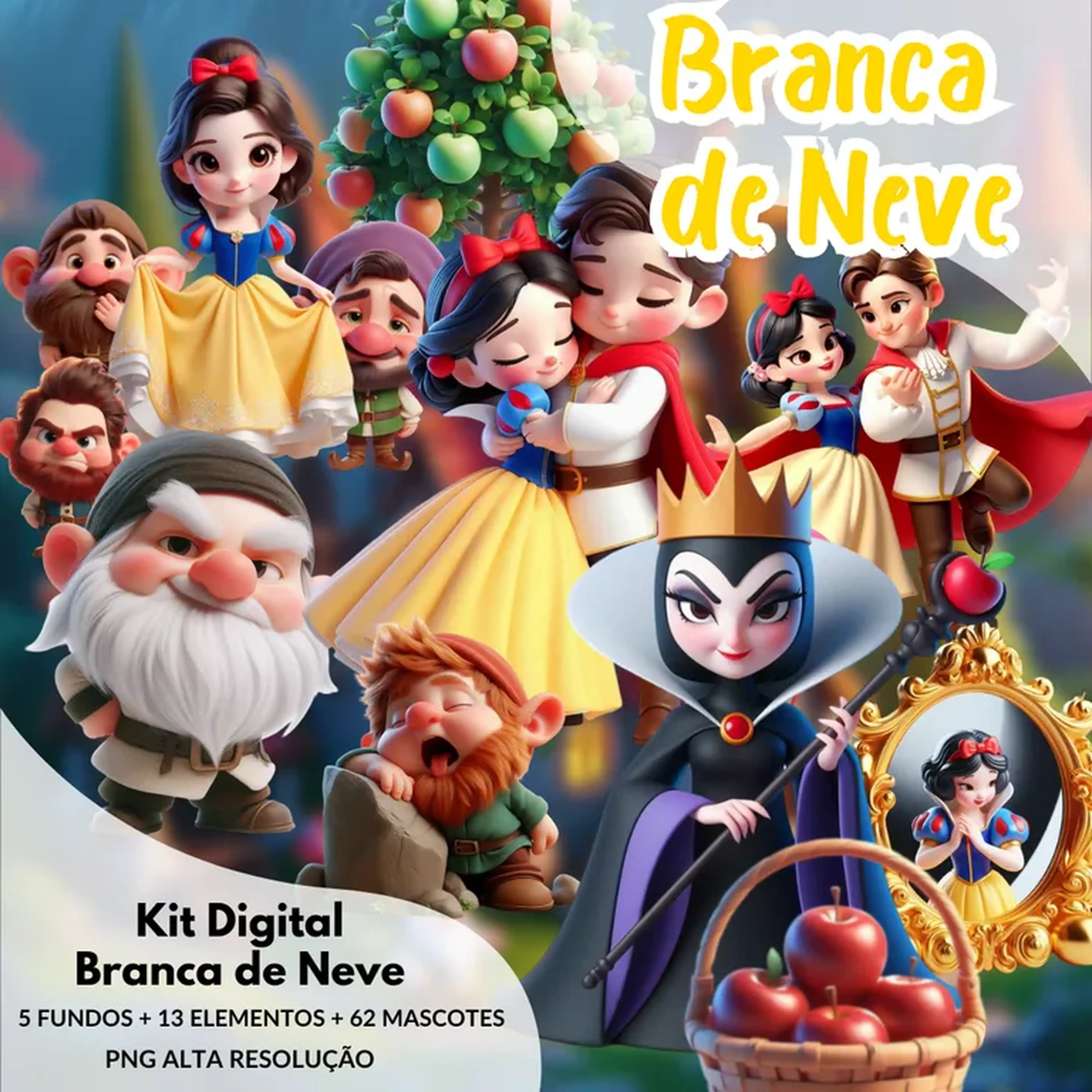 Kit Digital Branca de Neve imagem