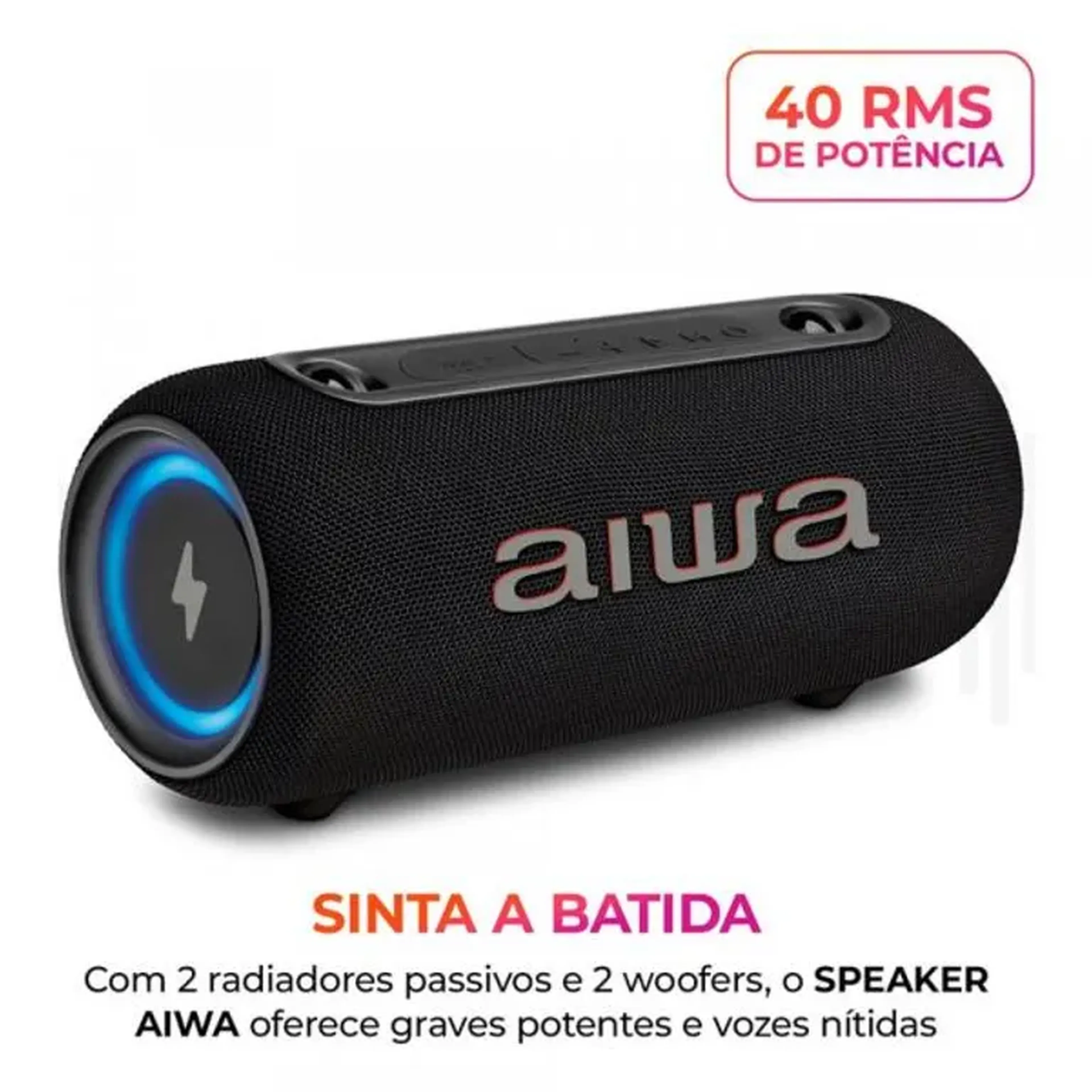 CAIXA DE SOM AIWA SPEAKER AWS-SP-04-LB 40W Preto-Bivolt* imagem