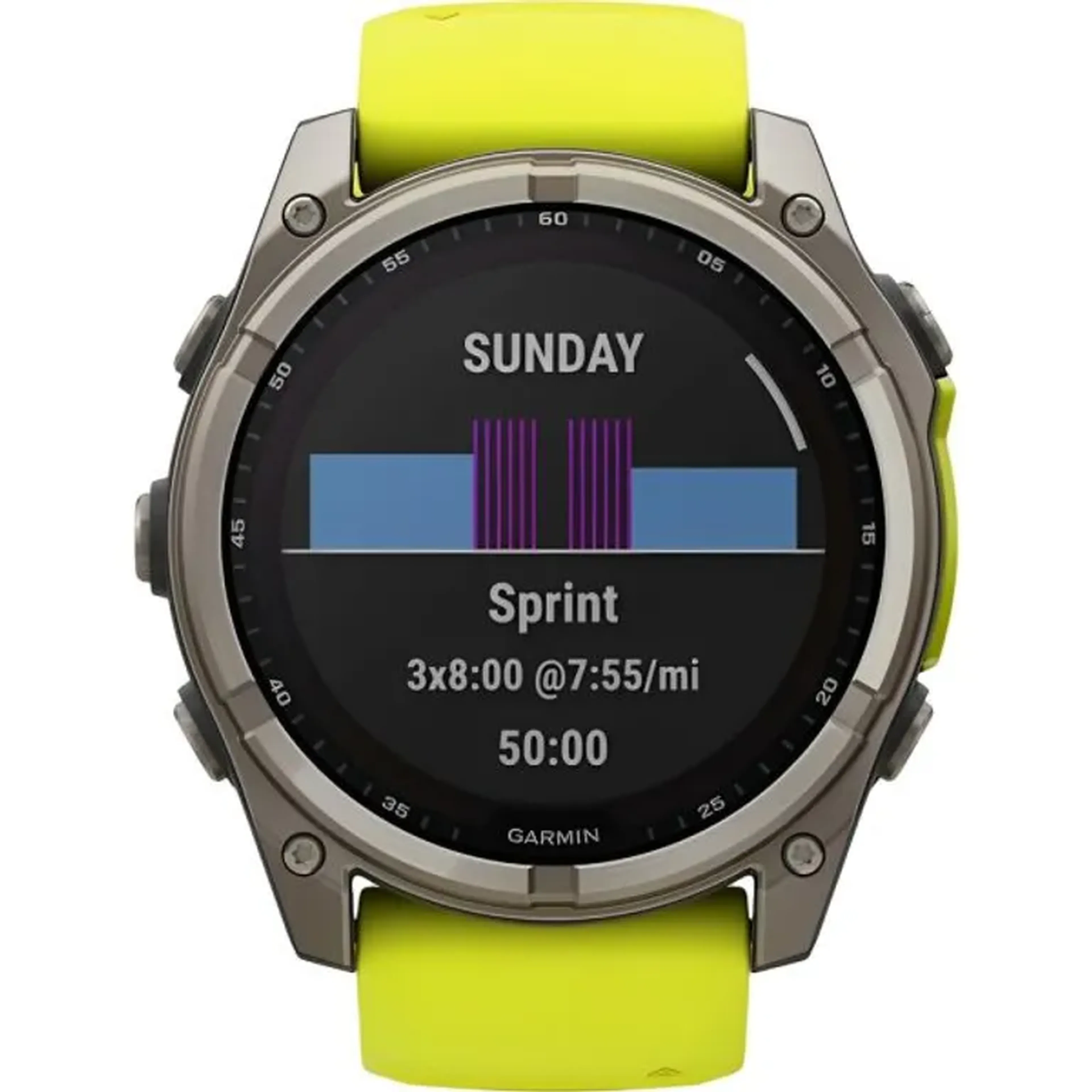Garmin Fenix 8 Solar Safira 51mm Amarela e Coroa em Titanio imagem