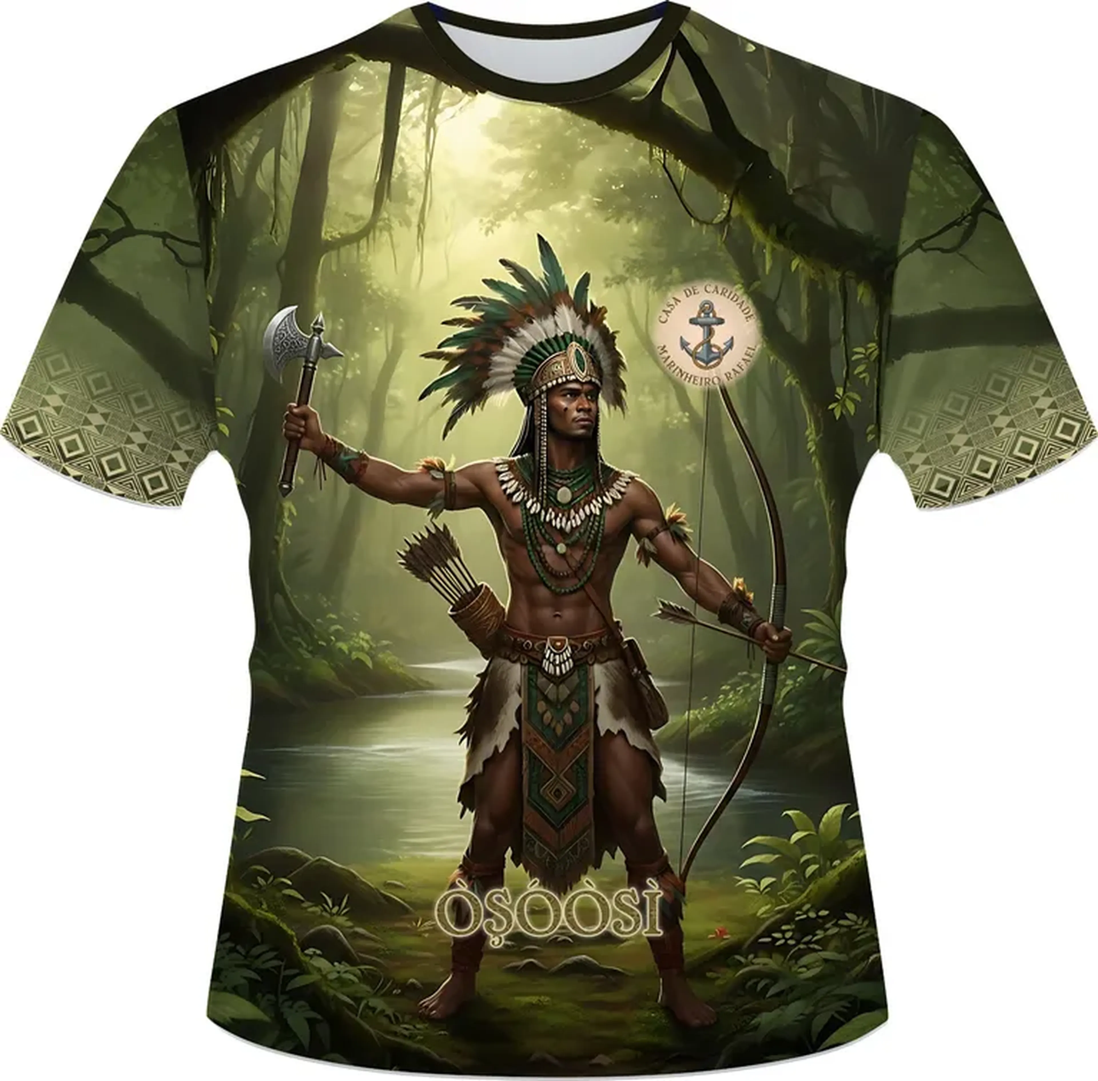 Camisa Oxossi Casa de Caridade Marinheiro Rafael 1304-1 imagem