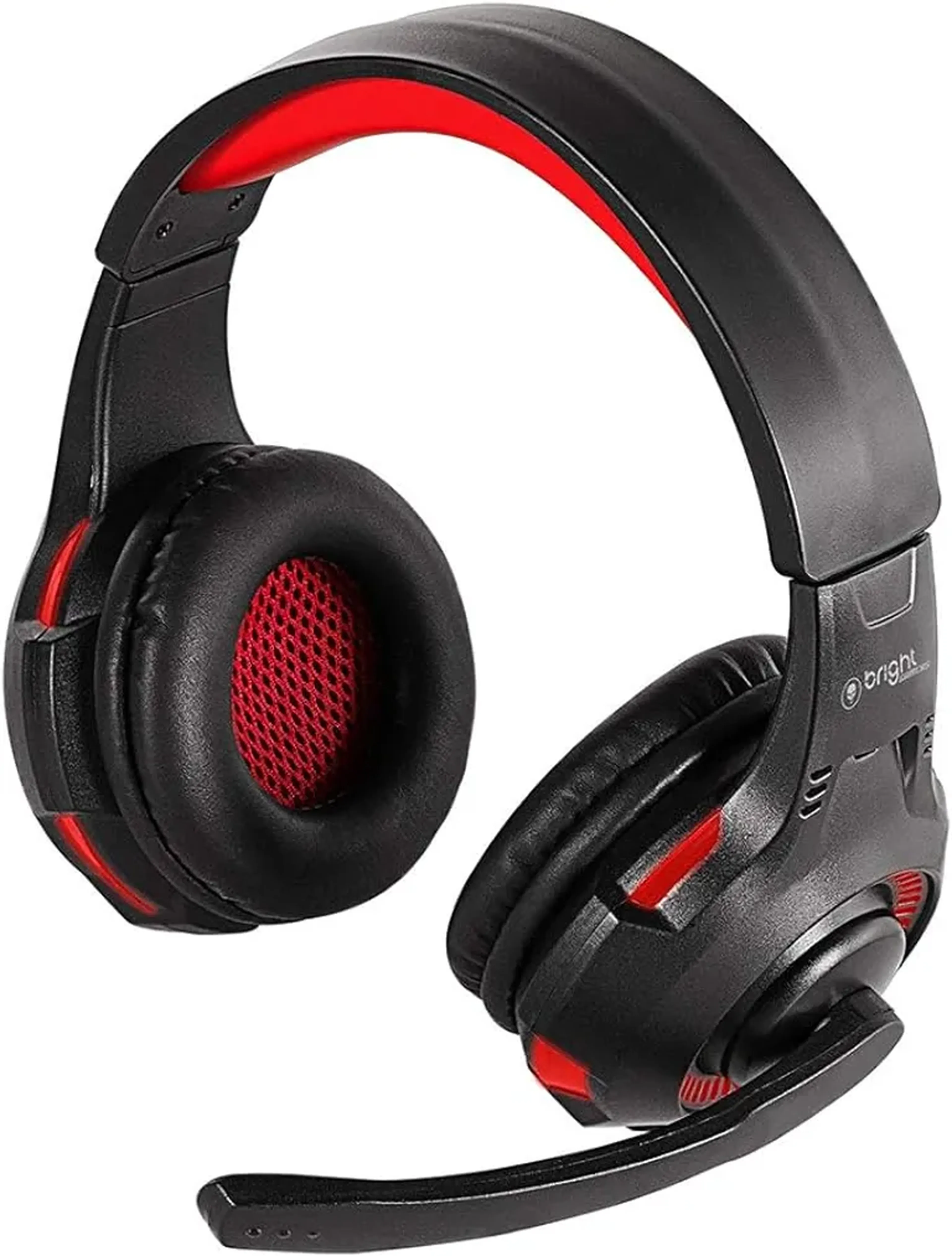 Bright Headset Fone Gamer com LED Vermelho P2 USB com haste regu imagem
