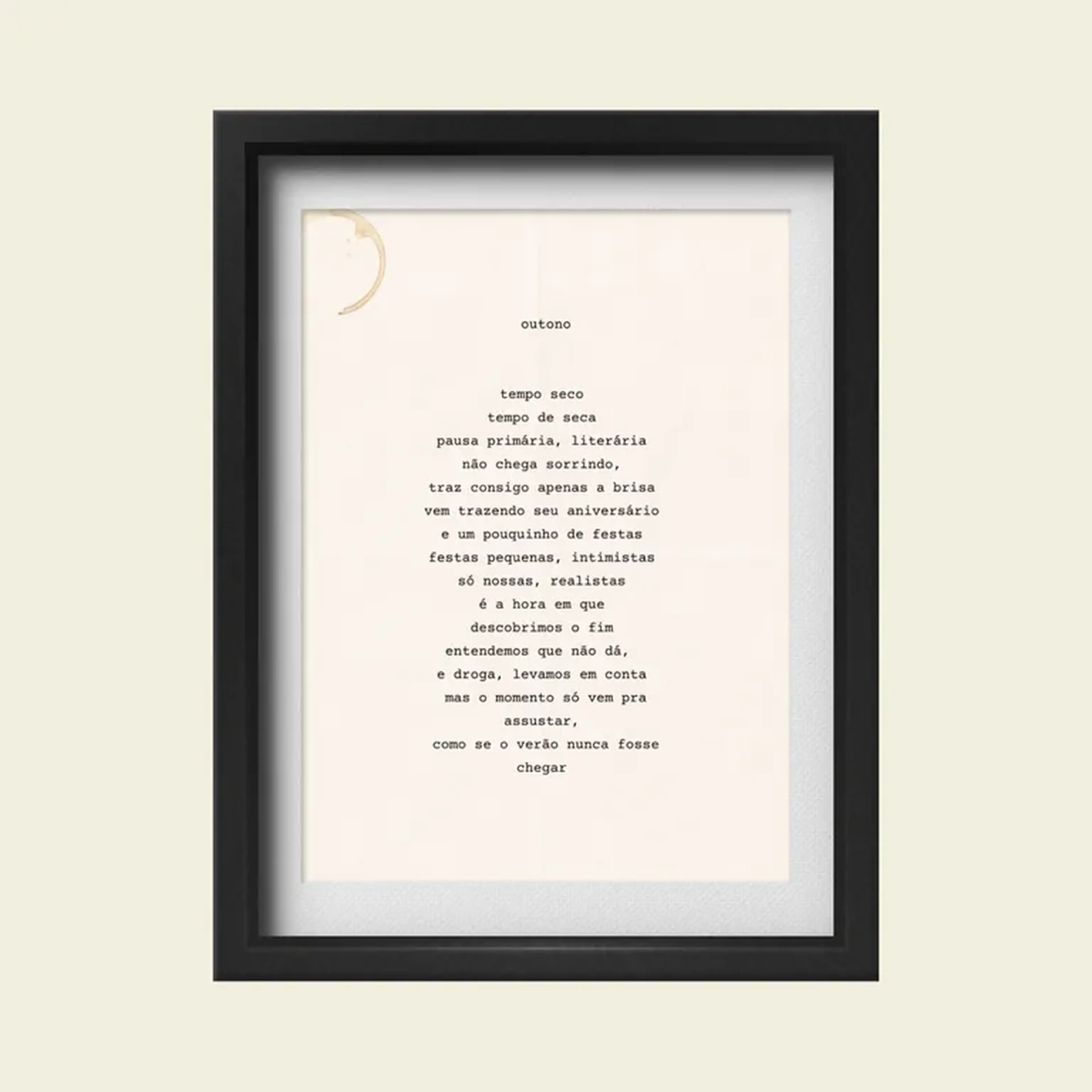 Quadro Poema - Outono (A5) imagem