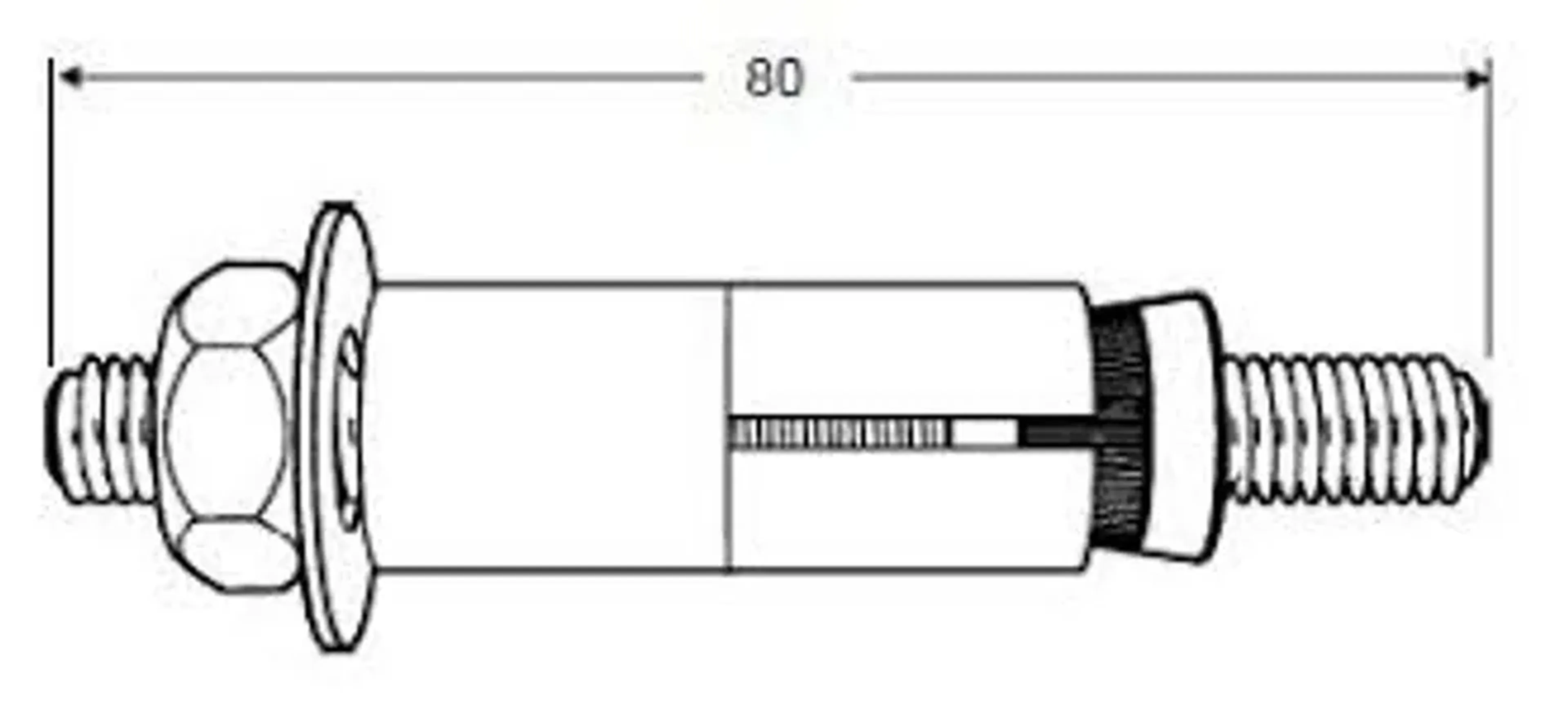 CHU-794 - Chumbador porca e 9,5 X 120MM aço inox imagem