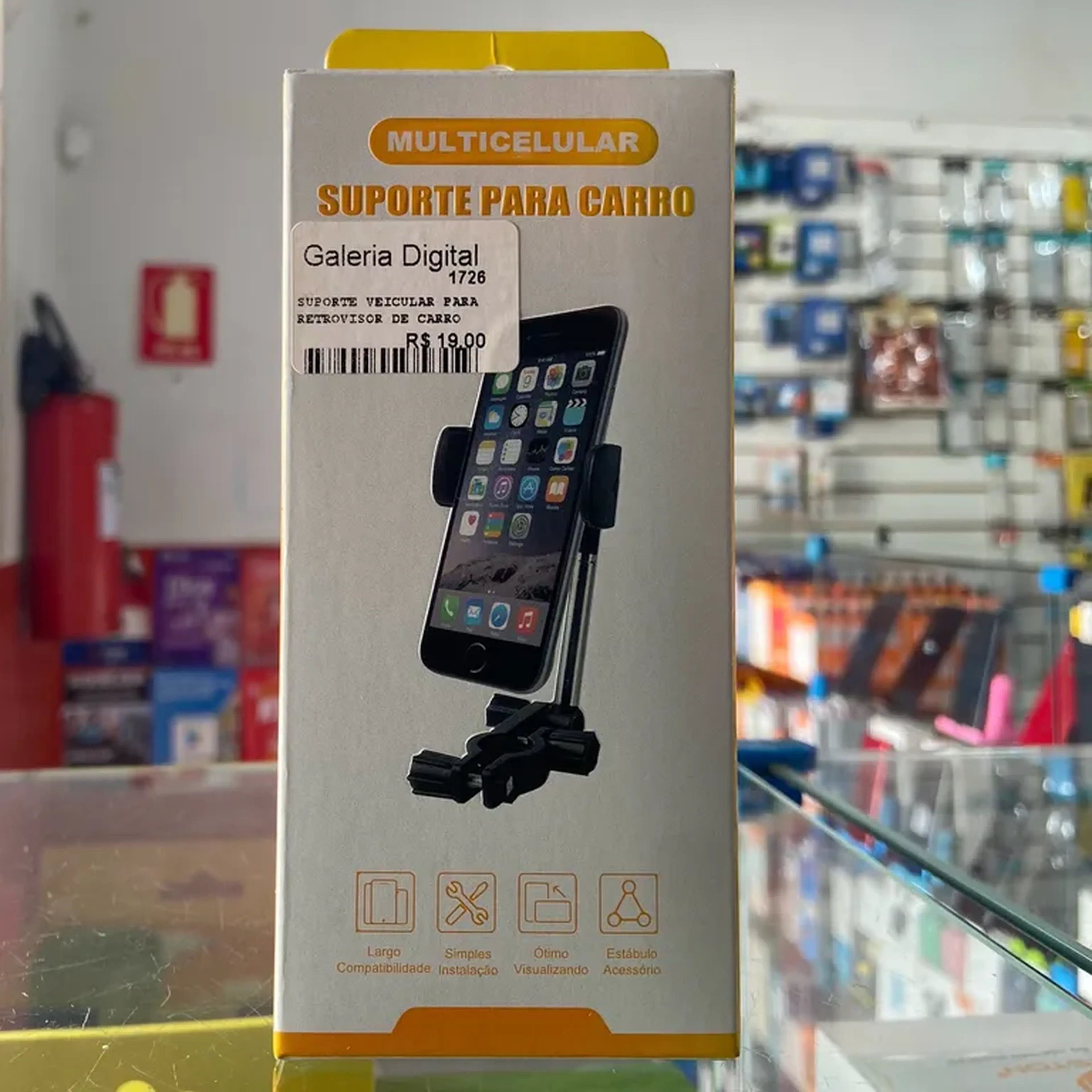 Suporte veicular para retrovisor de carro imagem