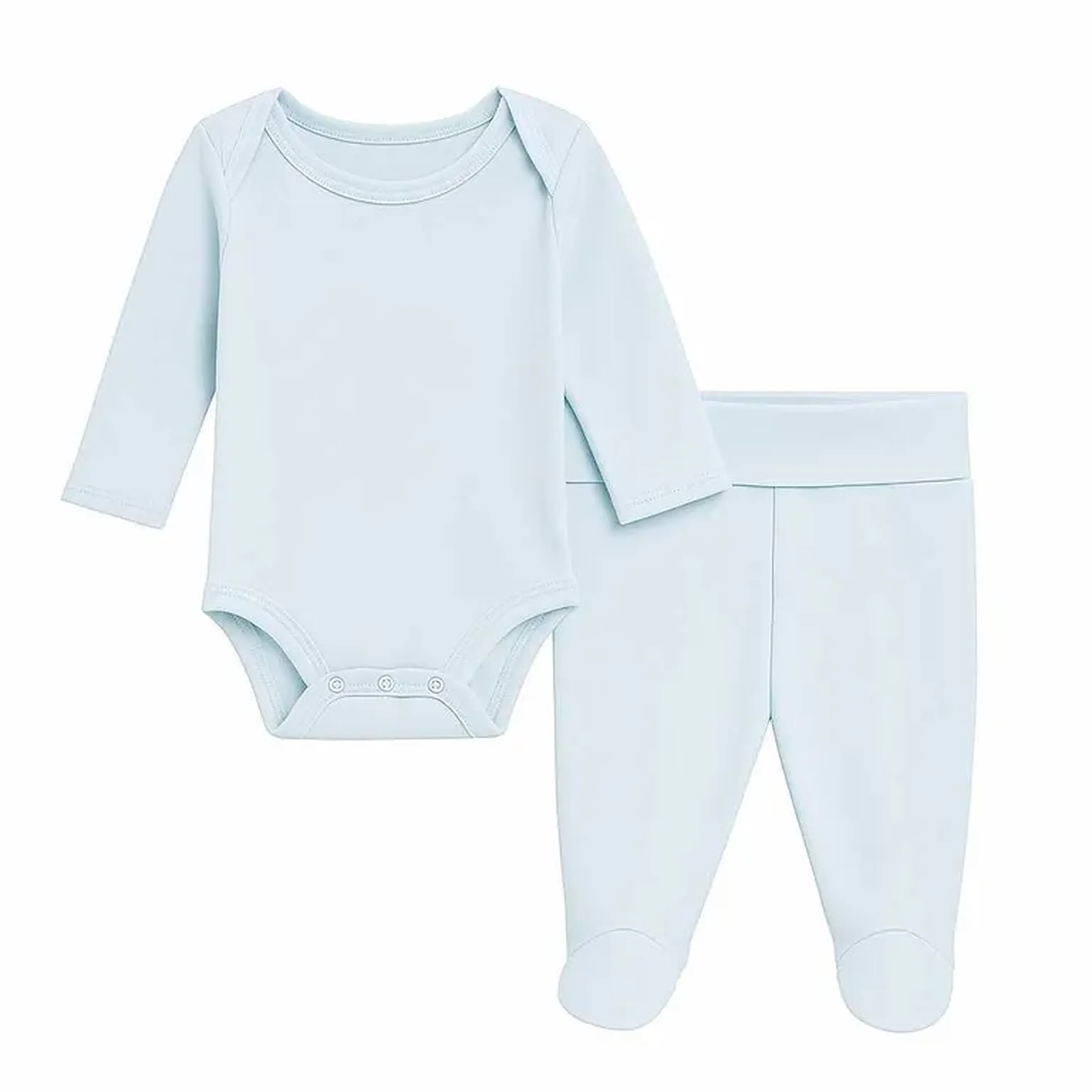 AZUL - Conjunto Body primeira pele + Calça com pezinho. COR Azul imagem