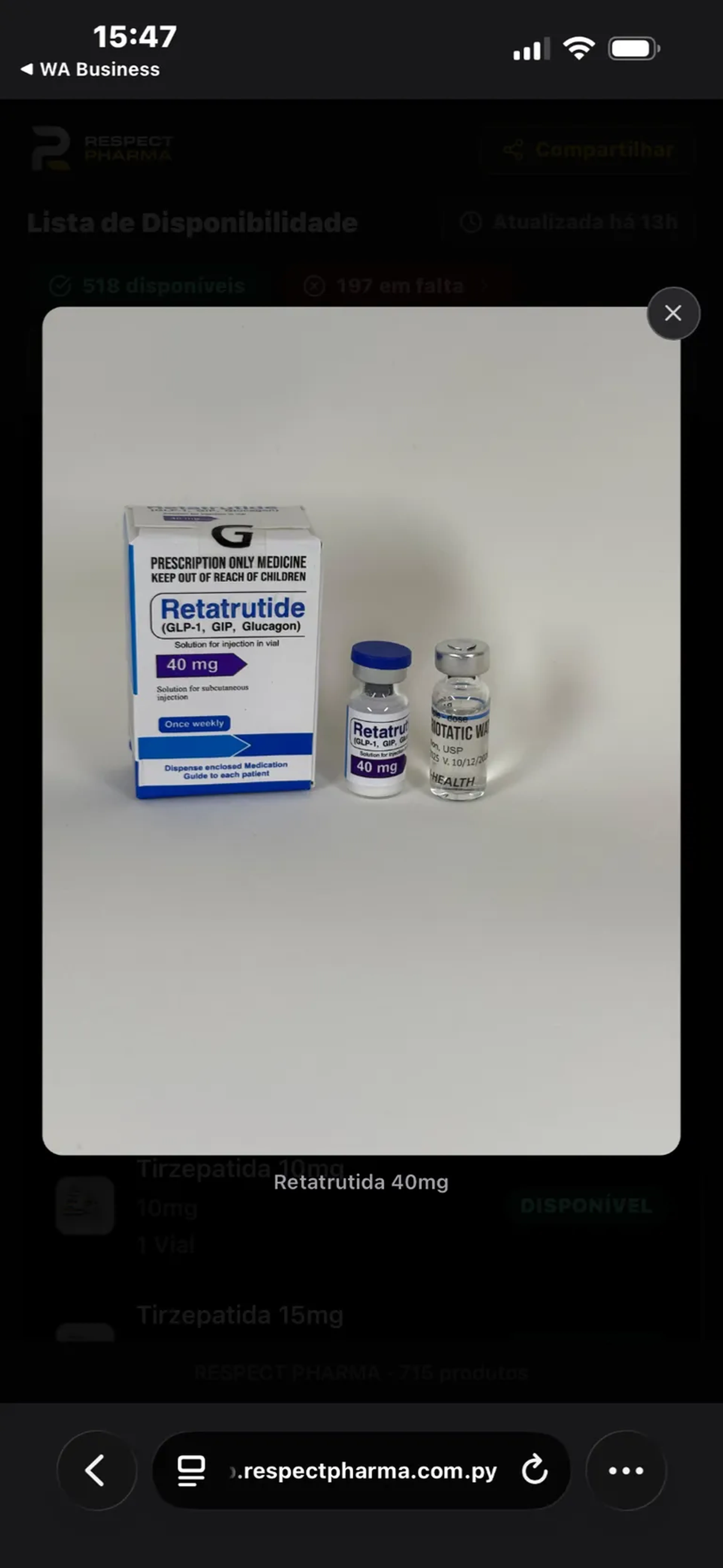 Retatrutide 40mg imagem