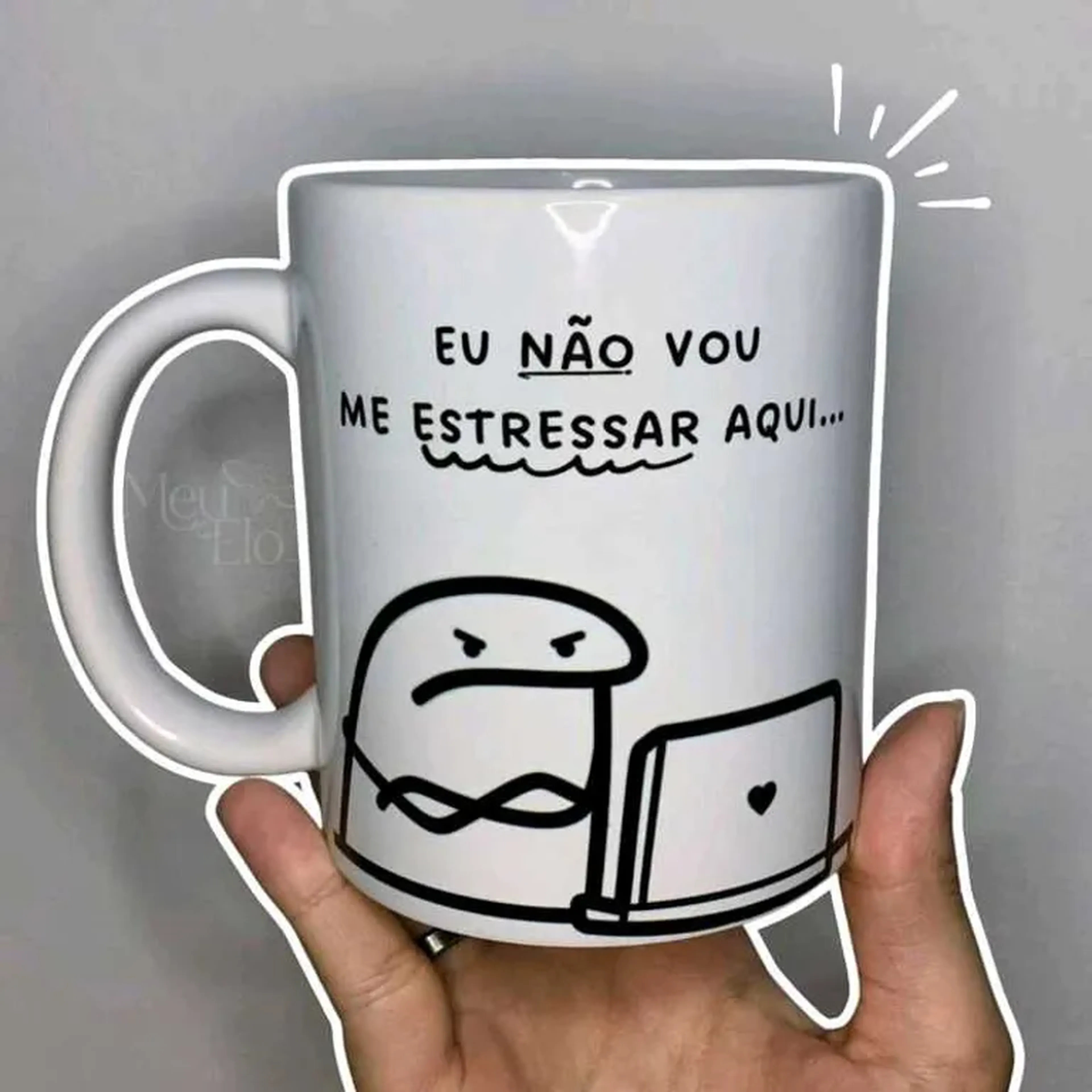 xícara porcelanato desenhada imagem