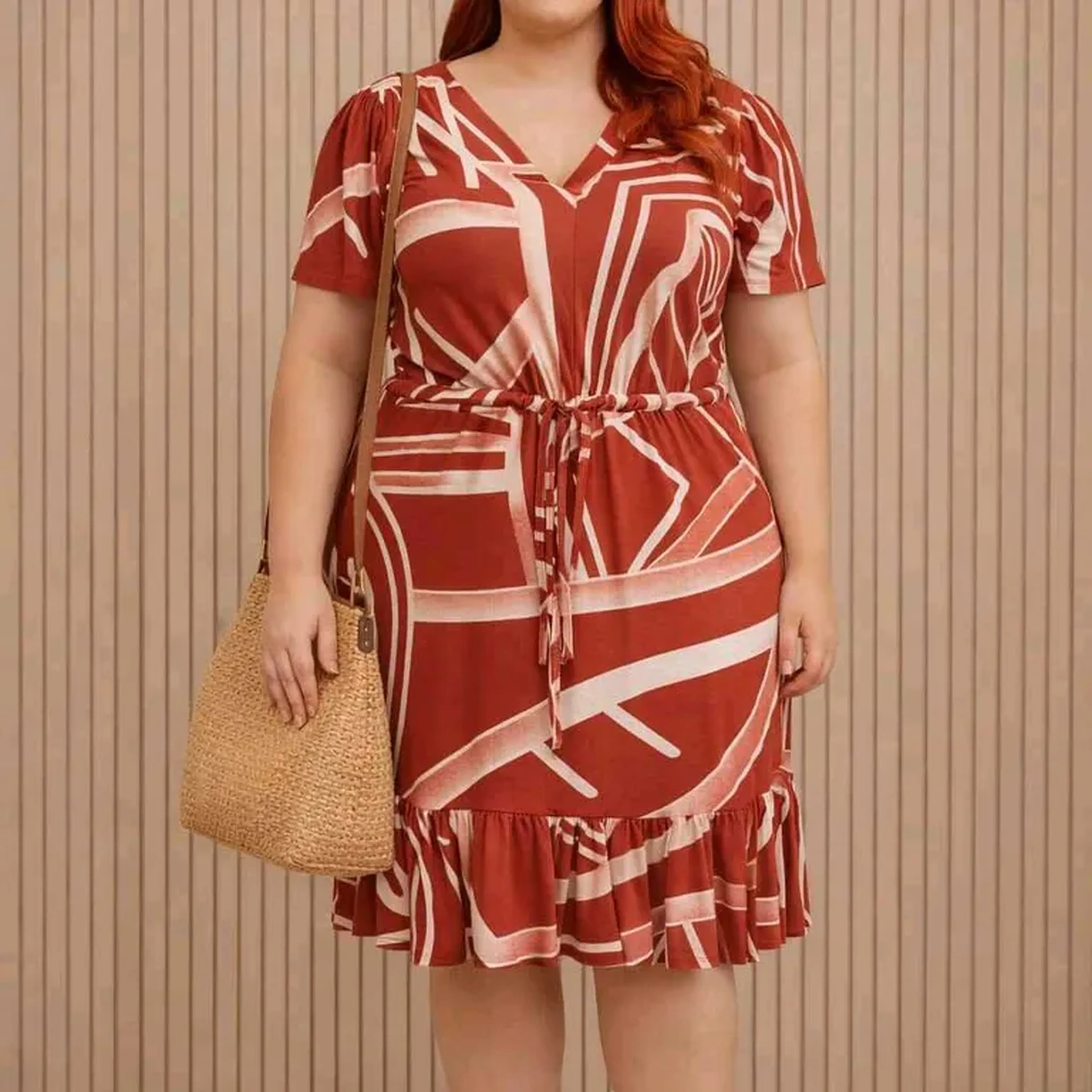 VESTIDO QUE REGULA A LARGURA ,TERRACOTA imagem