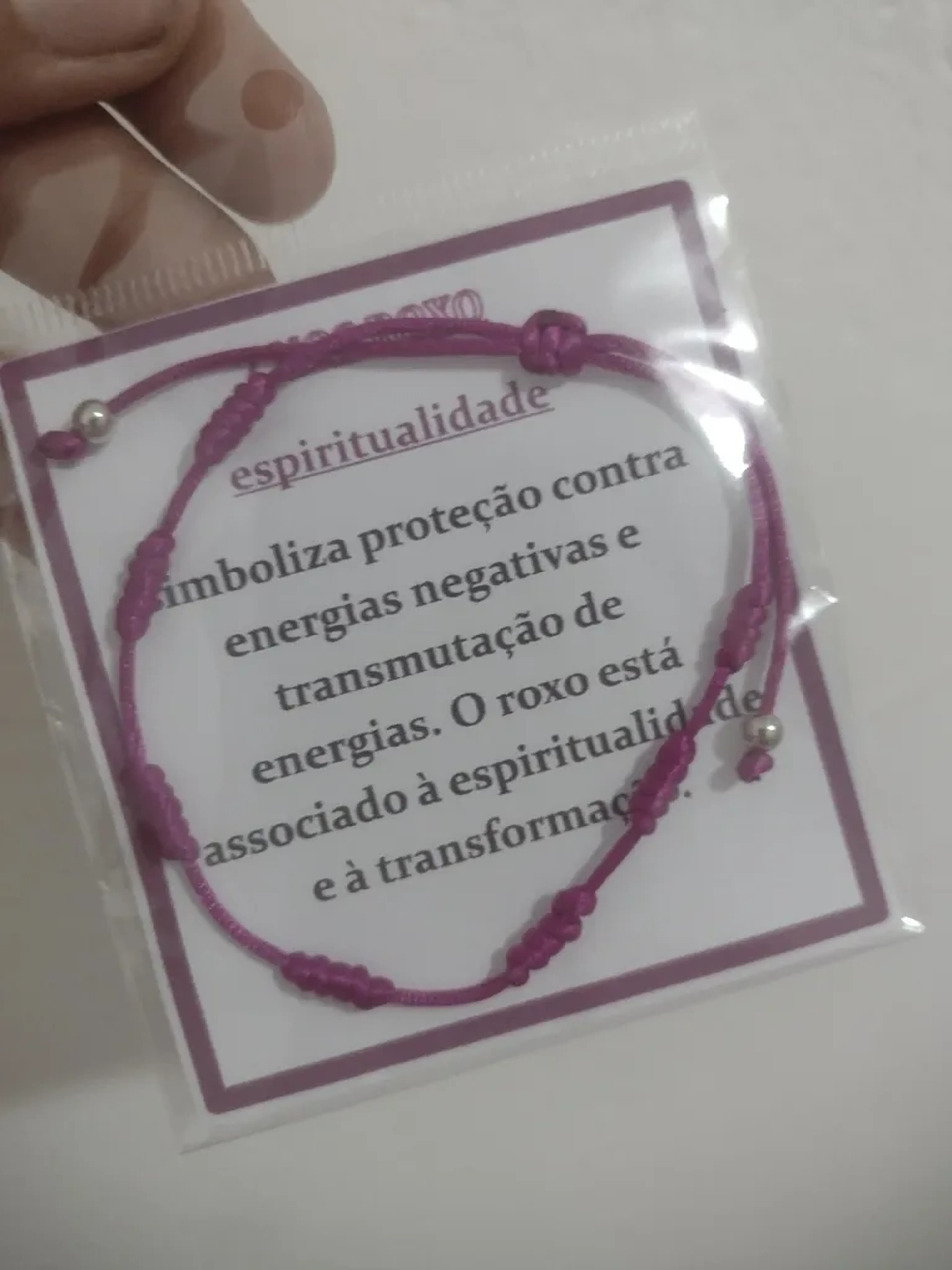 Pulseira Roxo 7 Nós Espiritualidade imagem