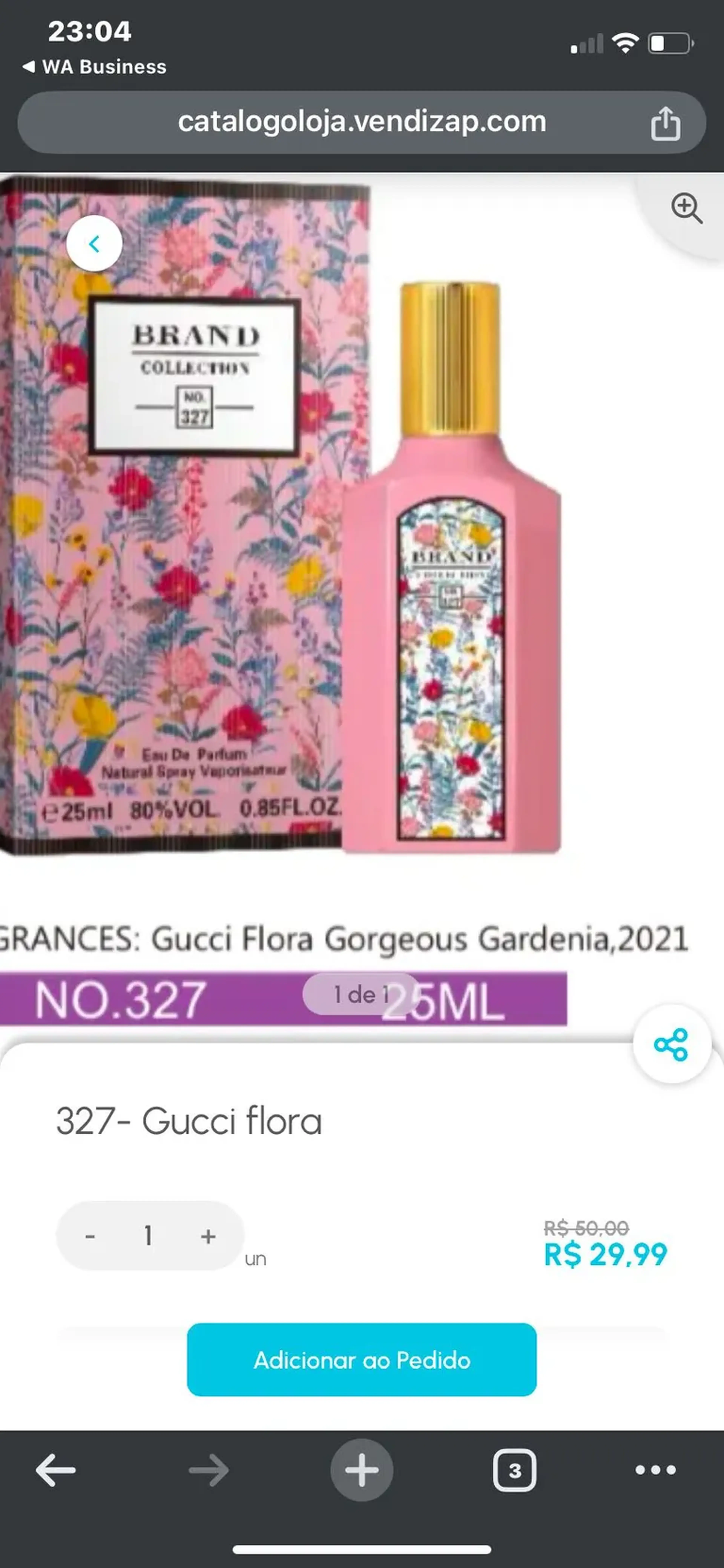 inspirado no perfume Gucci Flora imagem