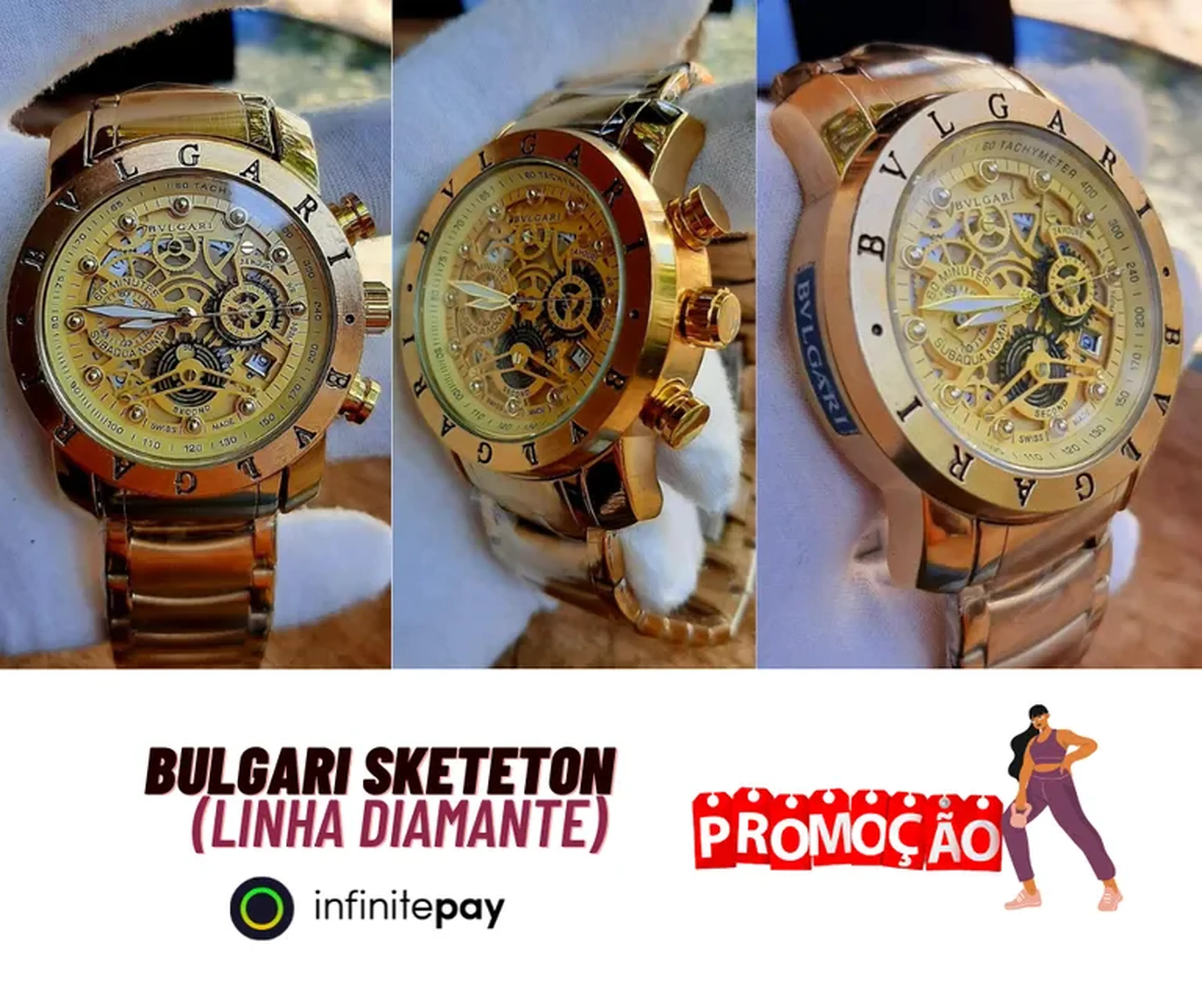 Bulgari Sketeton linha diamante imagem