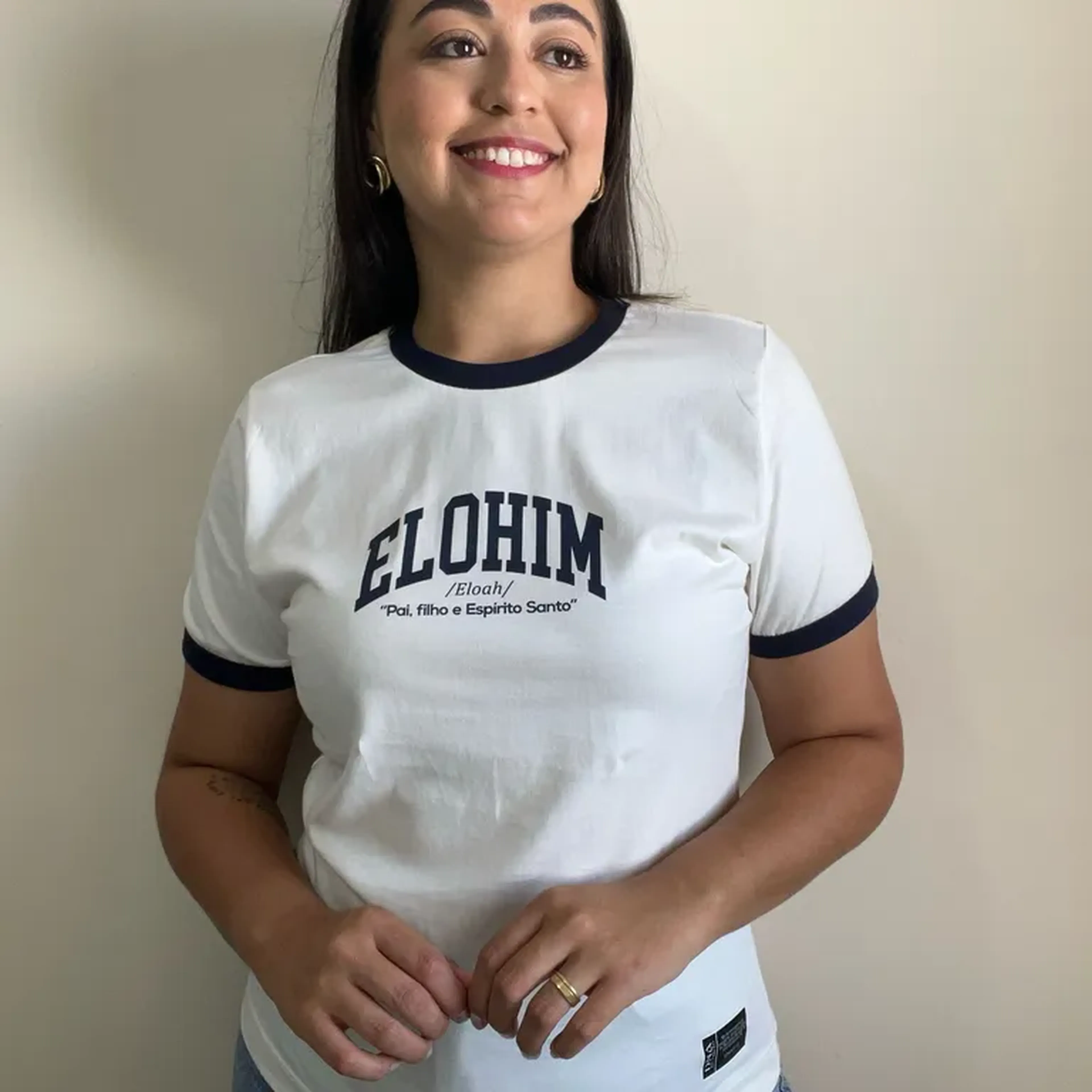 T-shirt bicolor Elohim imagem