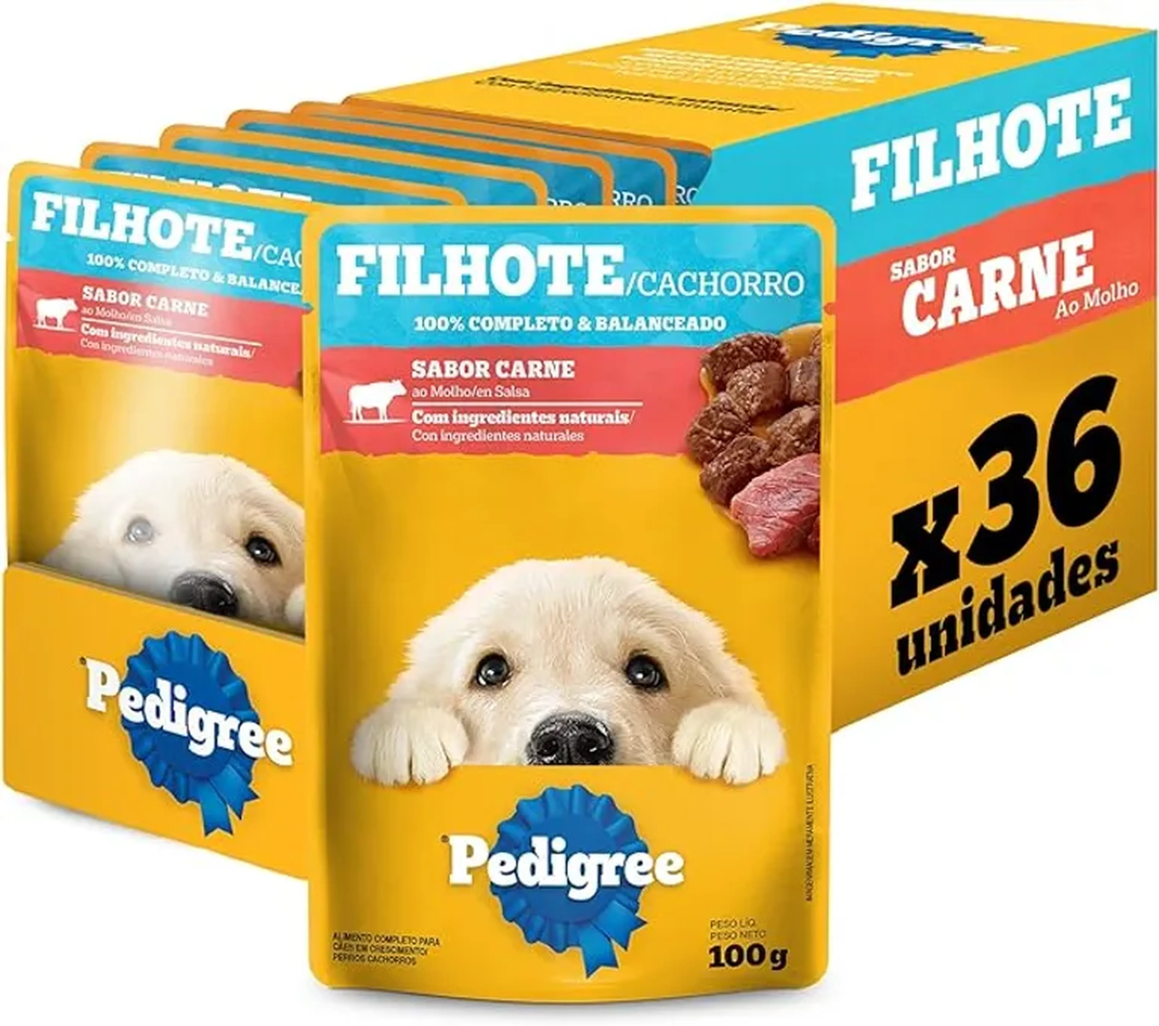 Sagê Pedigree Carne ao Molho Filhote 100g -18 unidad imagem
