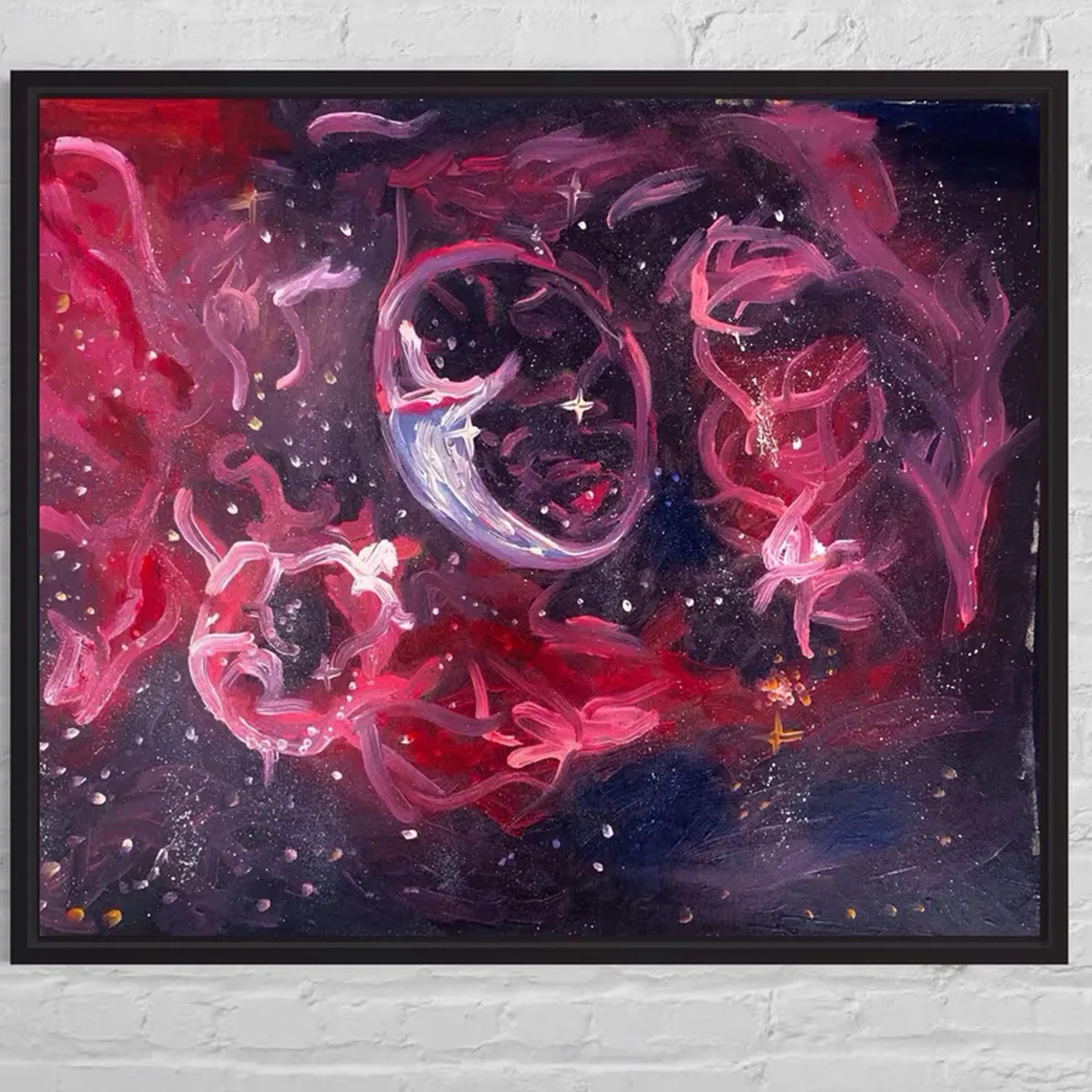 Pintura óleo sobre tela - Nebulosa da Bolha imagem