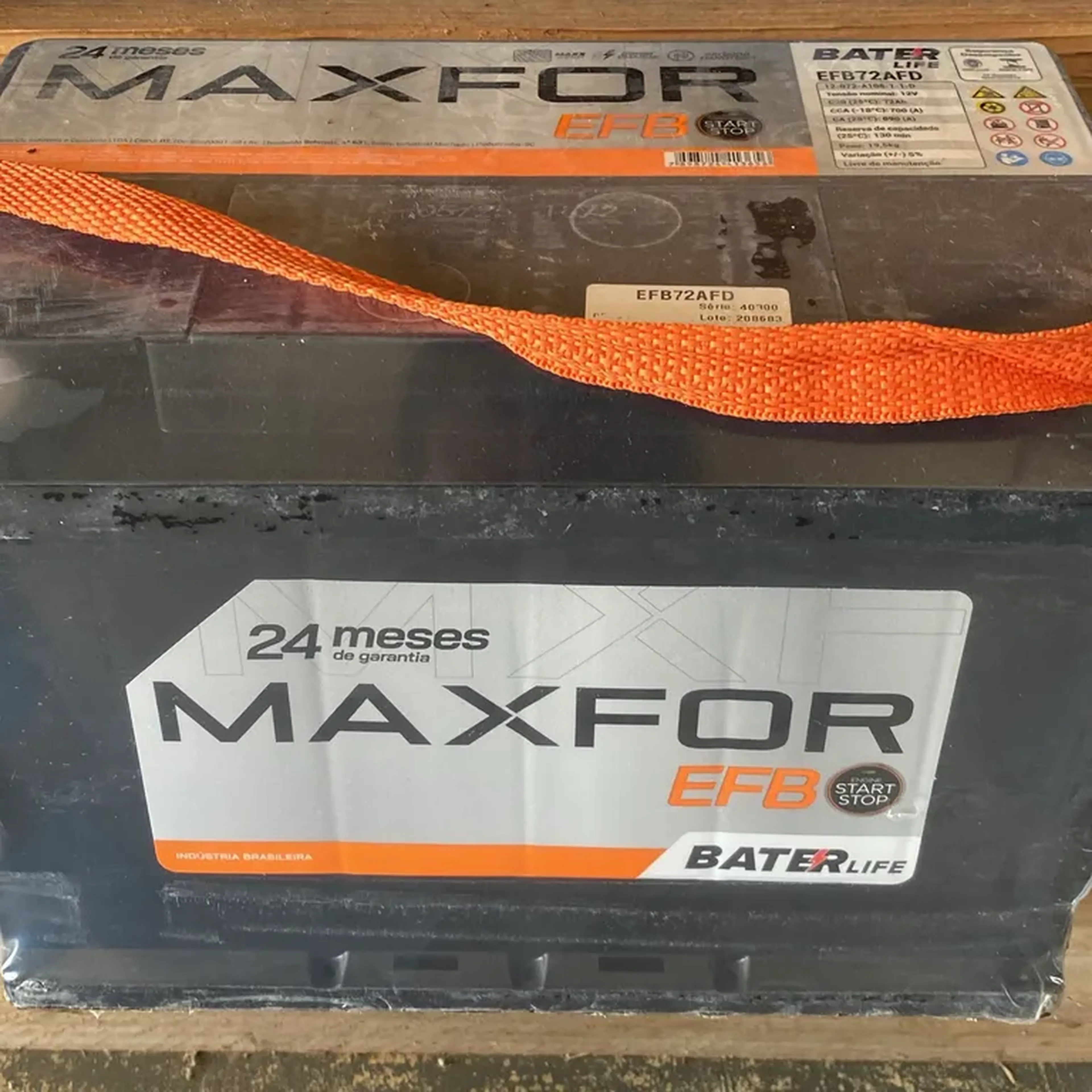 Maxfor EFB 72Ah 12v 700A - Automotiva ST STP - Garantia 24meses imagem