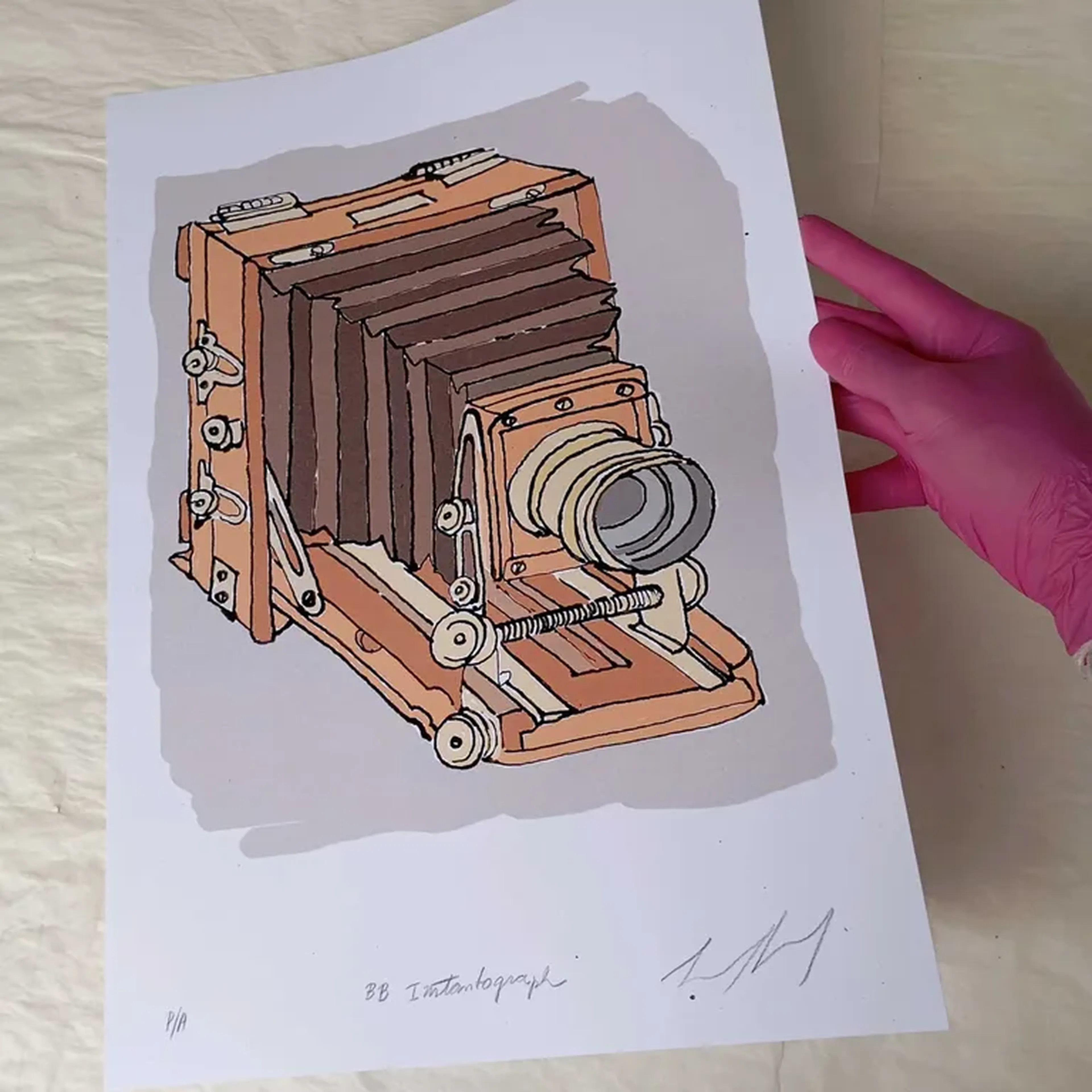 We Love Cameras - Lancaster - 30x42 cm gravura assinada imagem