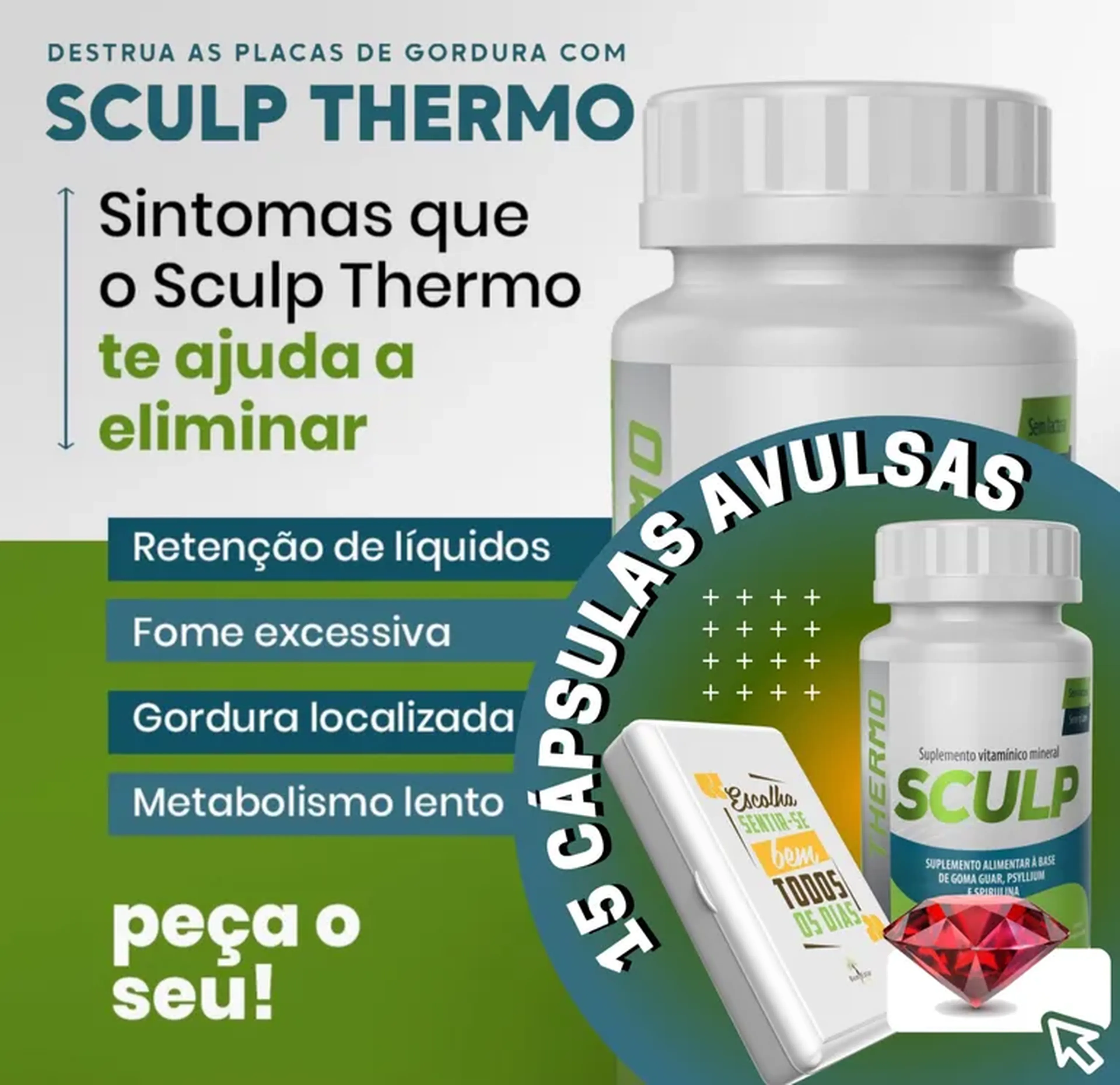15 cápsulas avulsas Sculp thermo imagem