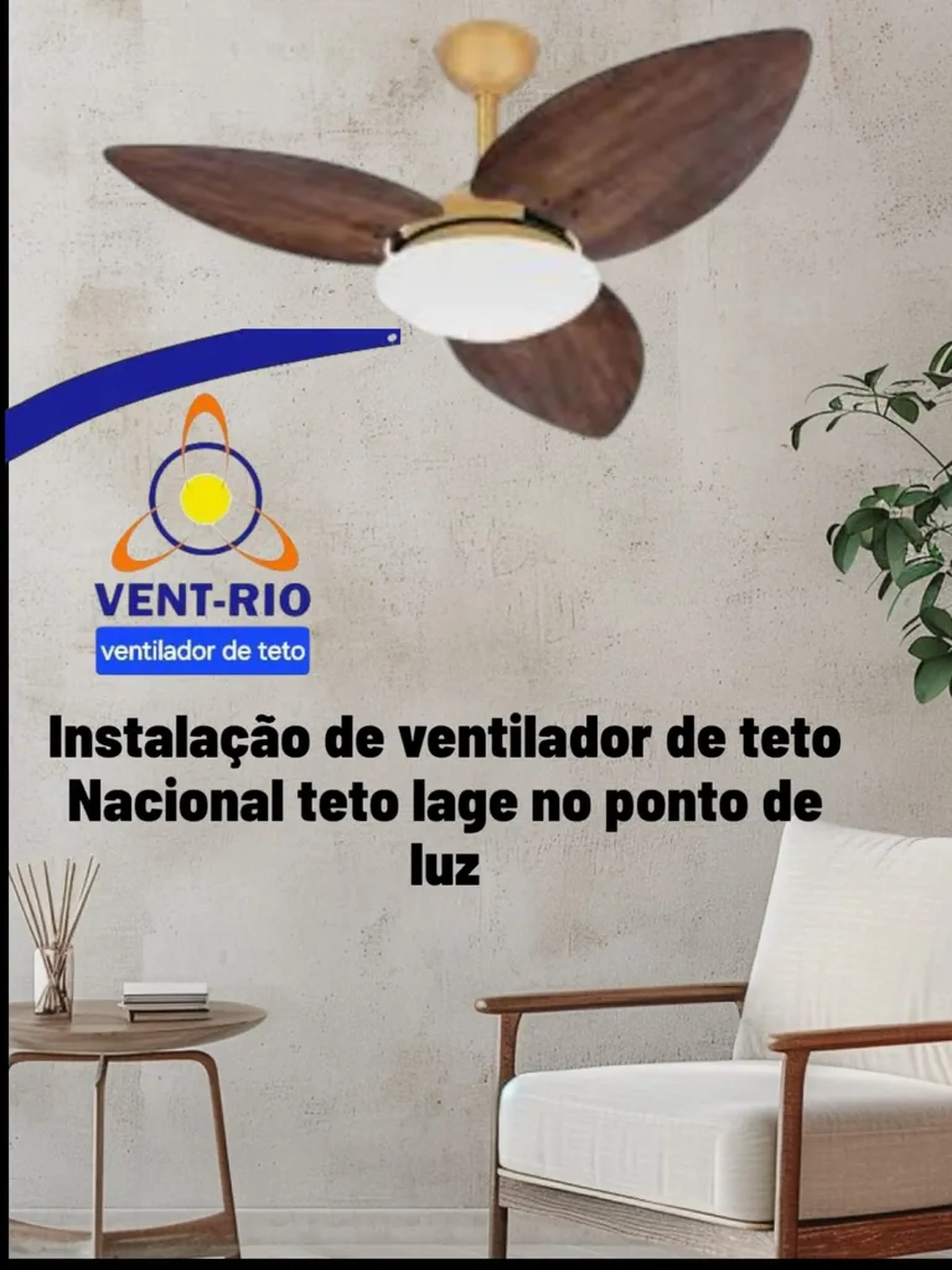 INSTALAÇÃO DE VENTIDOR DE TETO EM LAGE NORMAL imagem