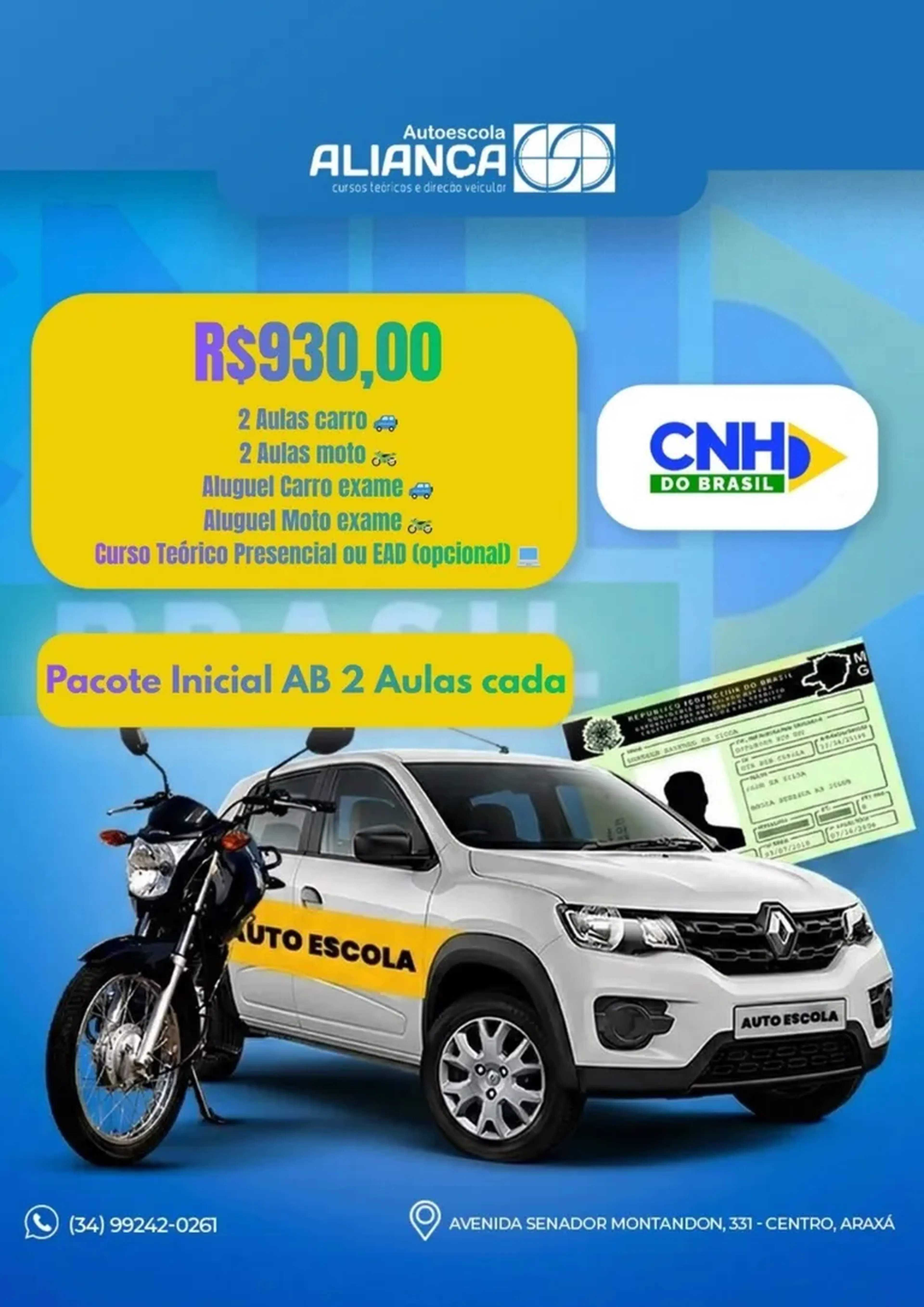 Habilitação Carro e Moto juntas com 2 Aulas imagem