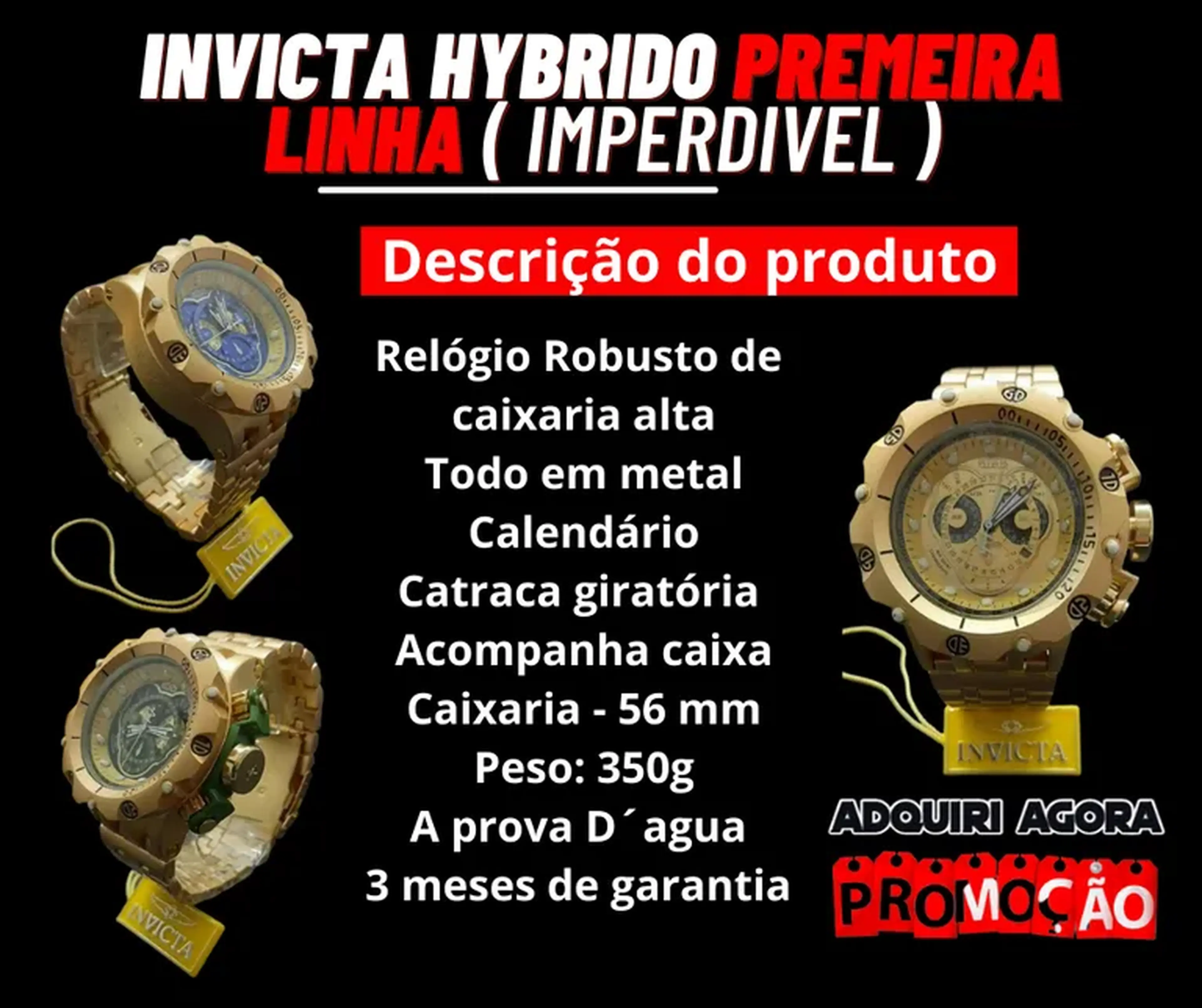Invicta Venon hibrydo linha diamante 💎 imagem