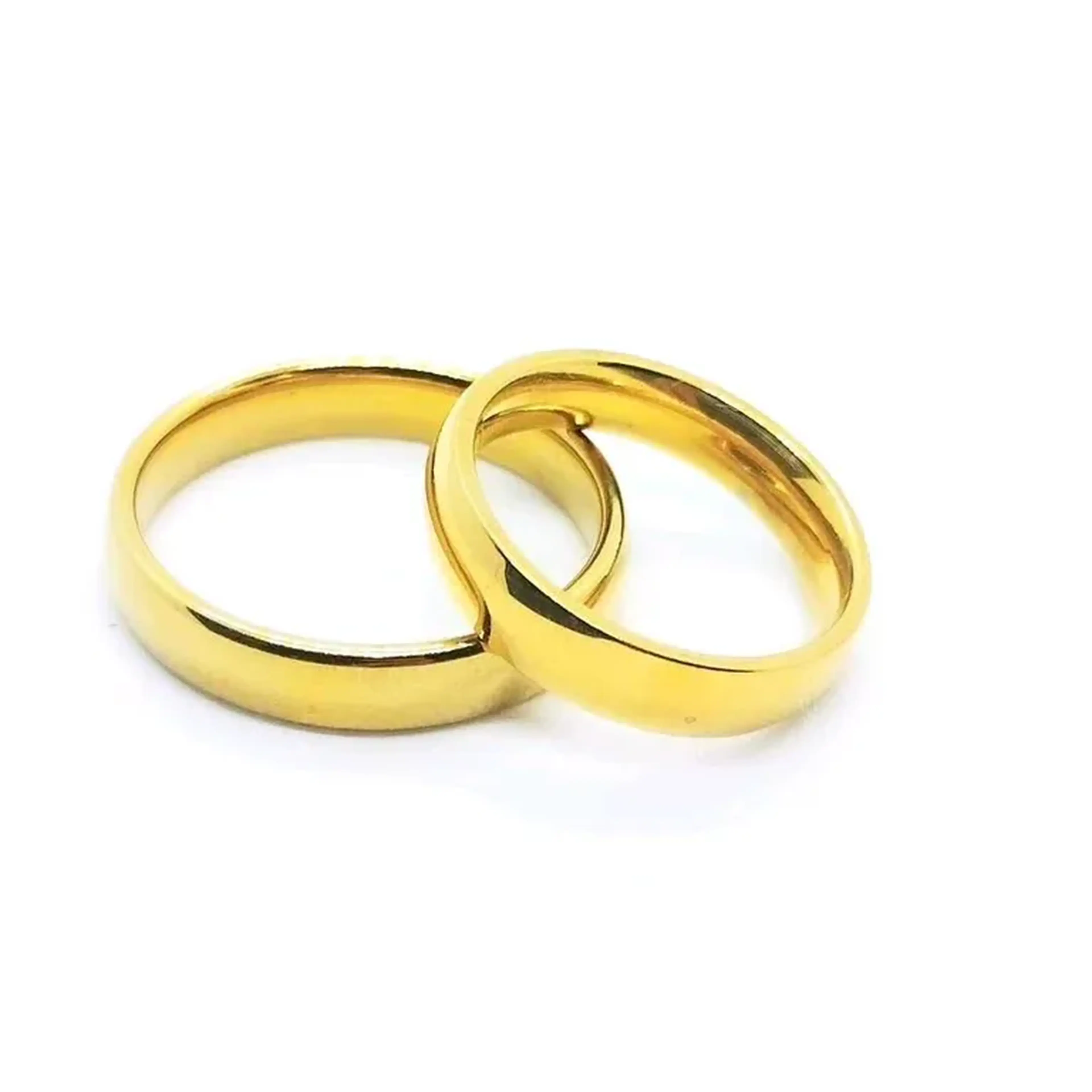 Aliança em Aço Gold 0016 imagem