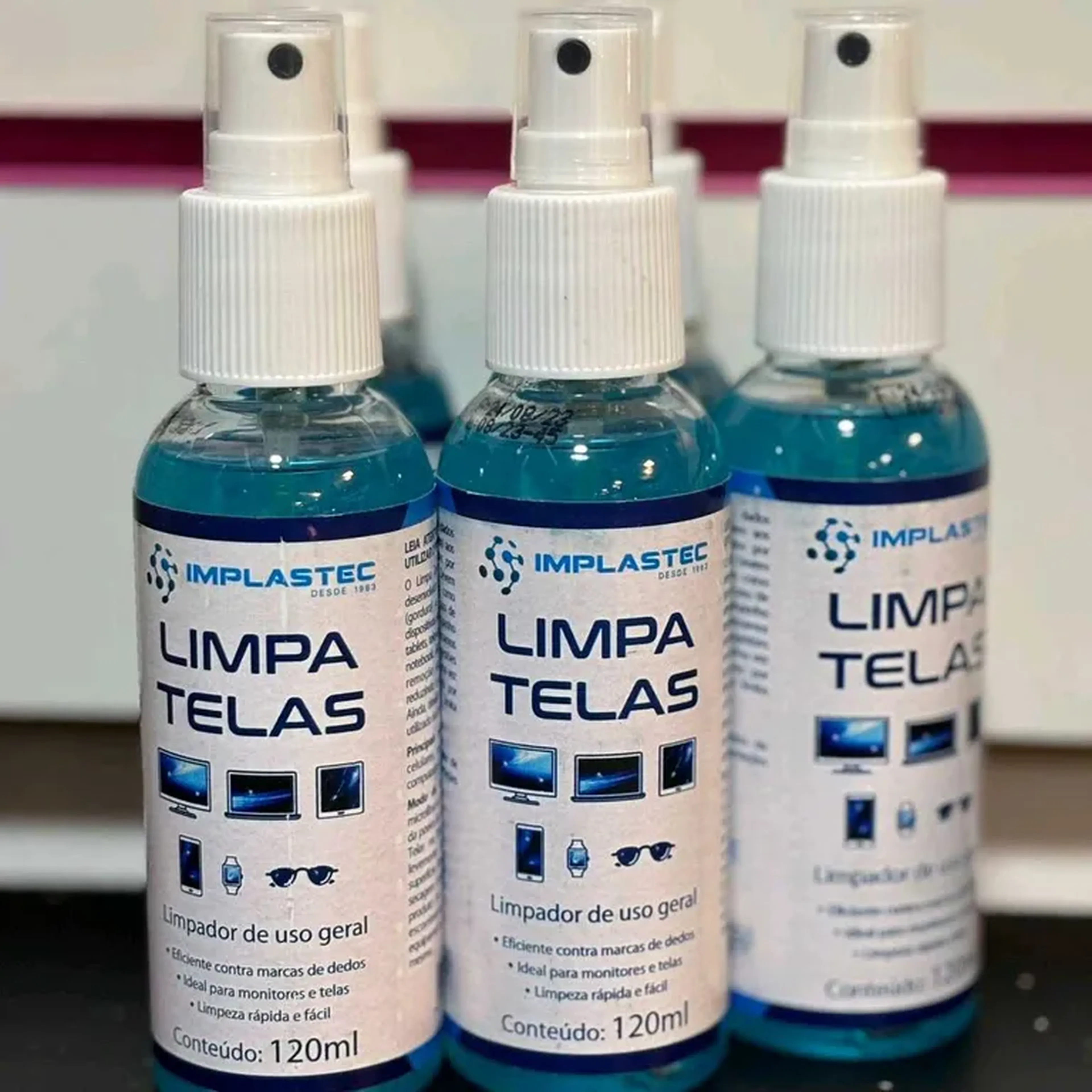 Limpa telas implastec 120ml imagem