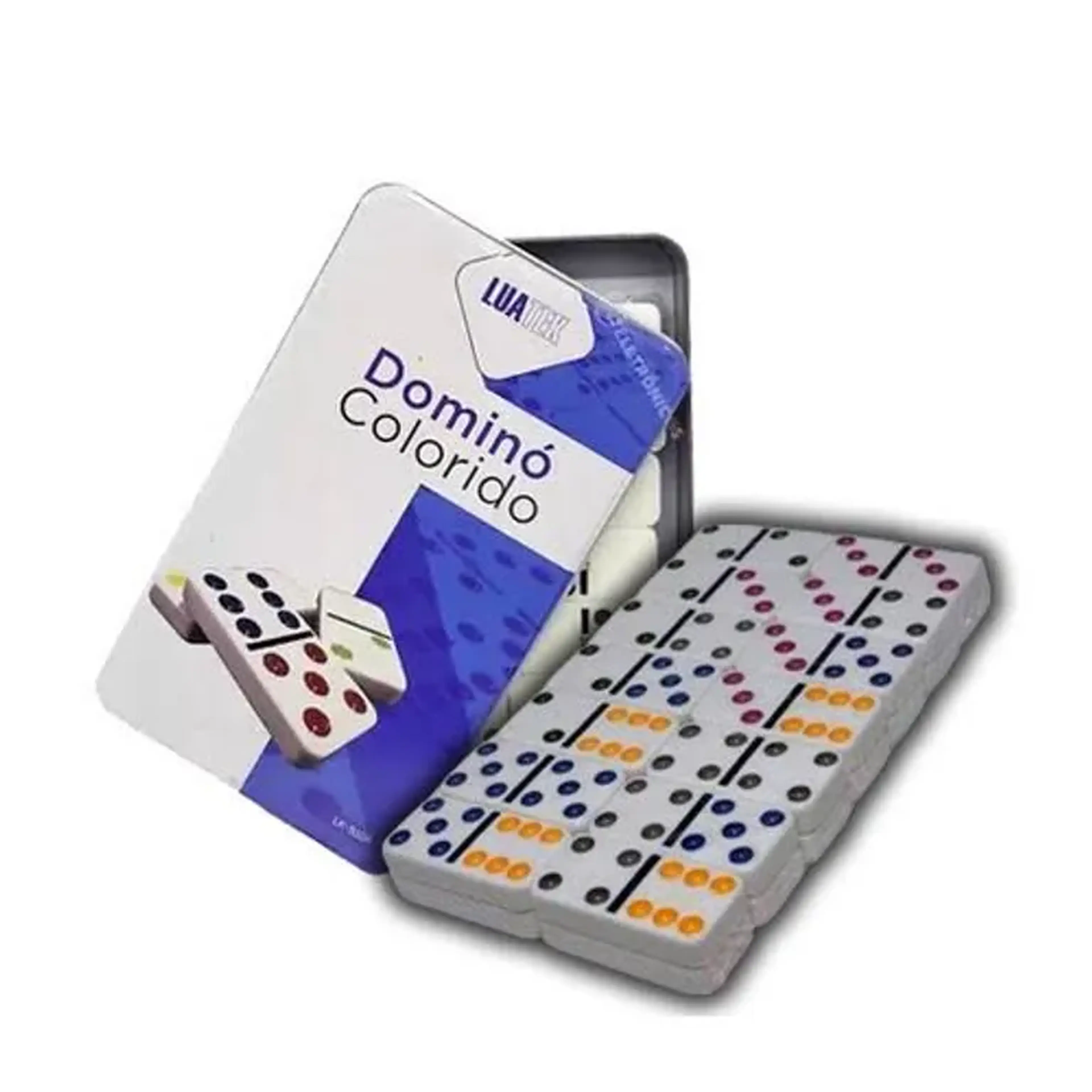 Jogo Domino Profissional Melamina 28 Peças Colorido LK-510F - Lu imagem
